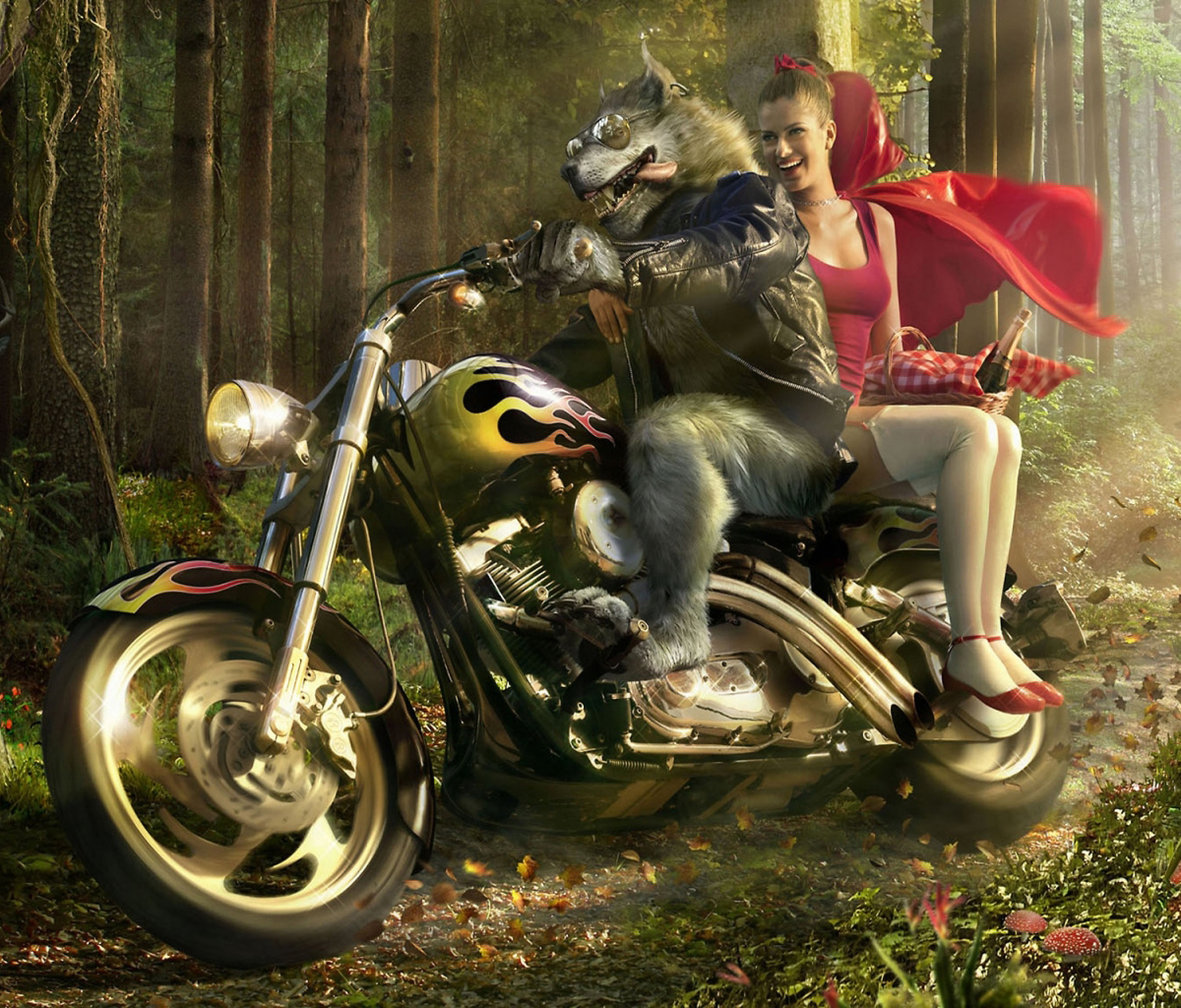 Red Hood On Bike Wallpapers