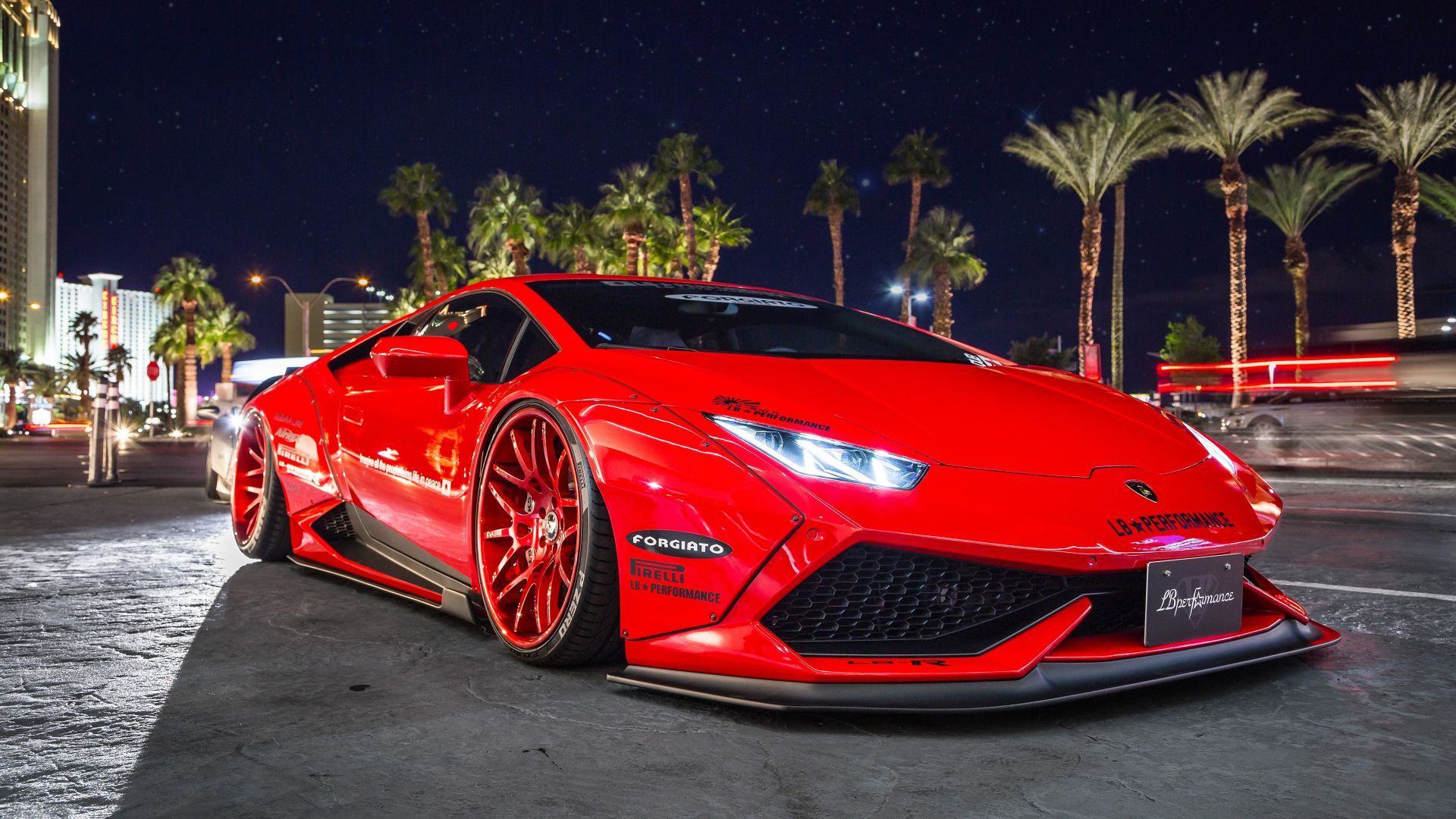 Red Lamborghini Huracan Supercar Vehicle Wallpapers