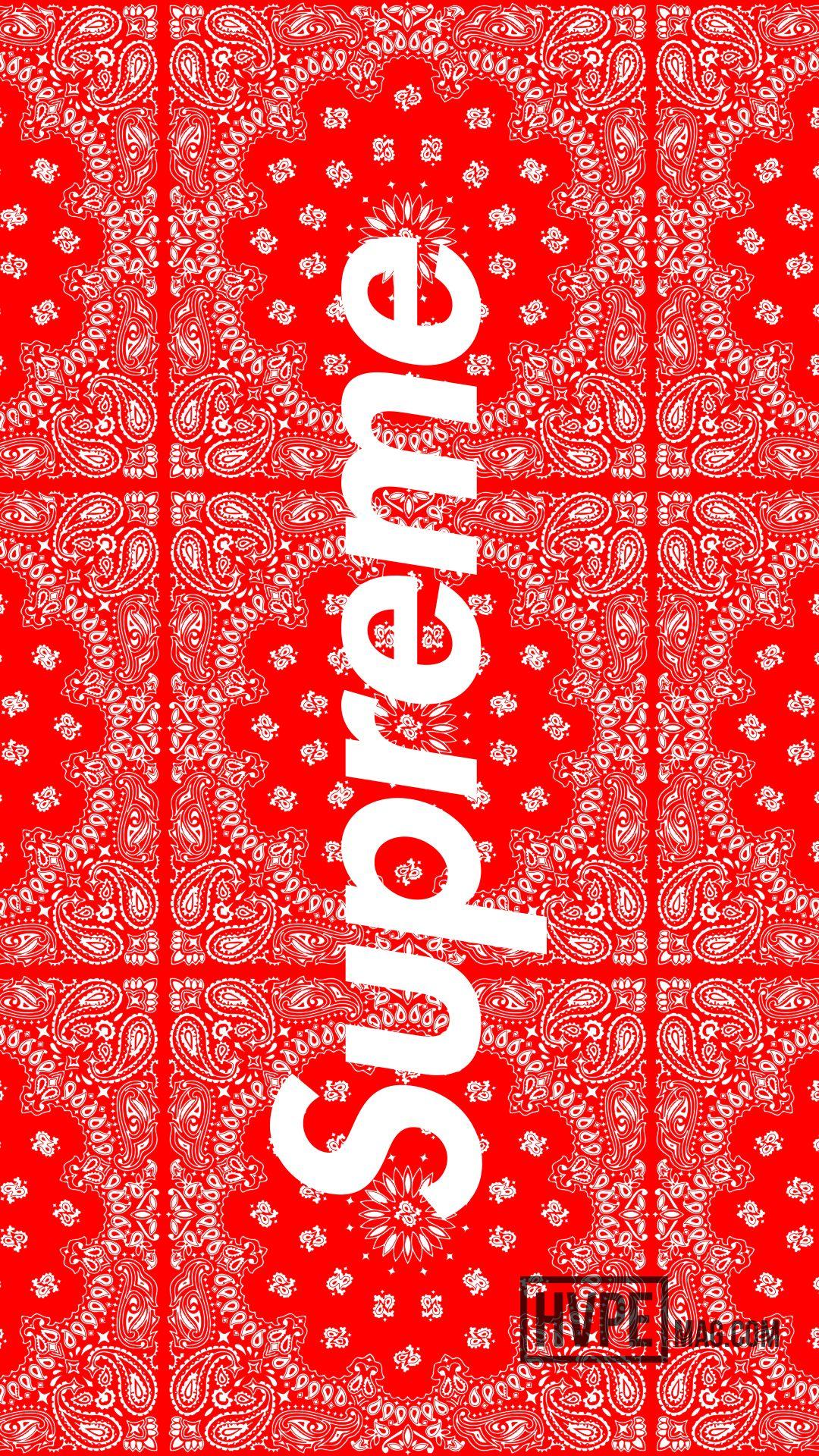 Red Louis Vuitton Supreme Wallpapers