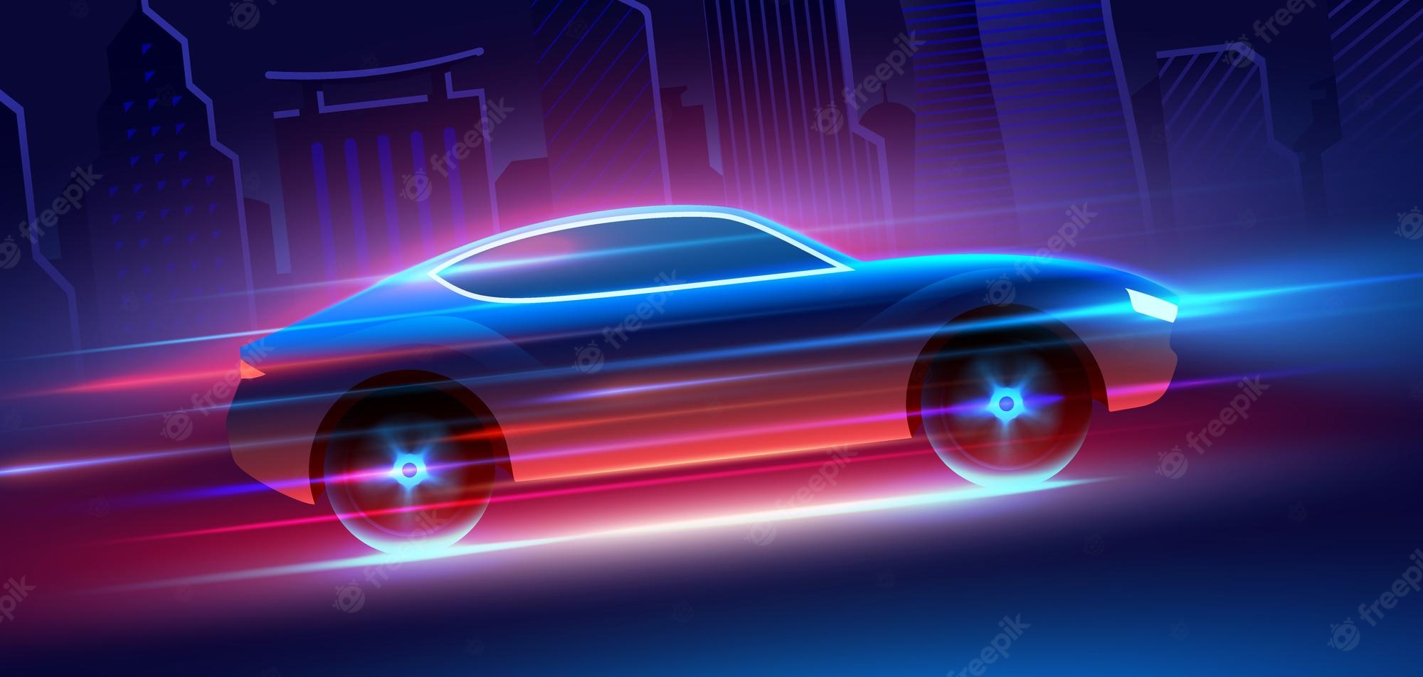 Red Neon Car Wallpapers