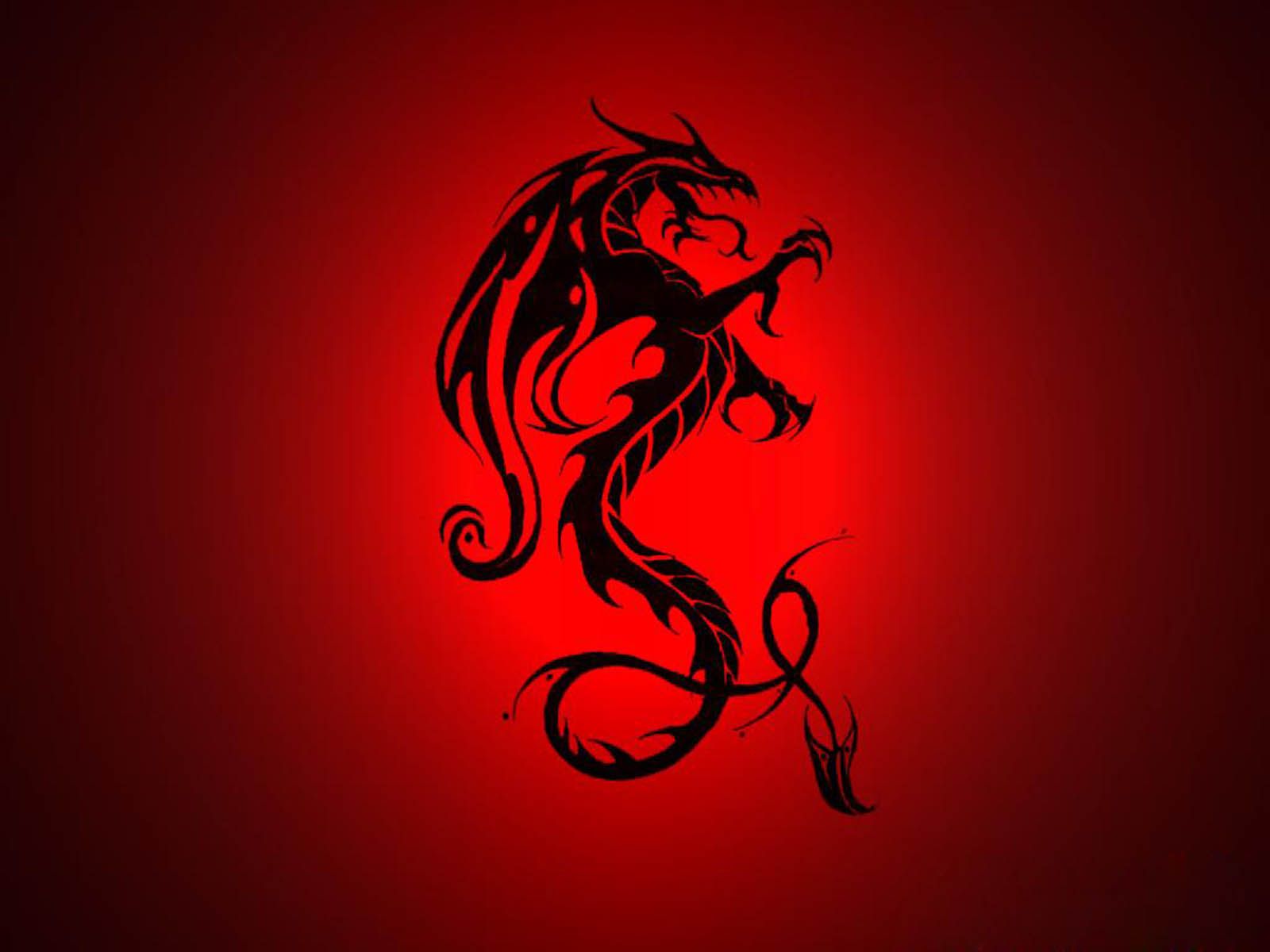 Red Neon Dragon Wallpapers