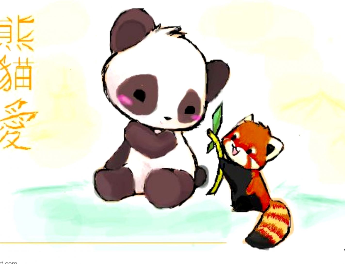 Red Panda Cute Cartoon Wallpapers