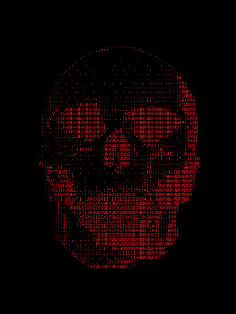 Red Skull Ascii Wallpapers