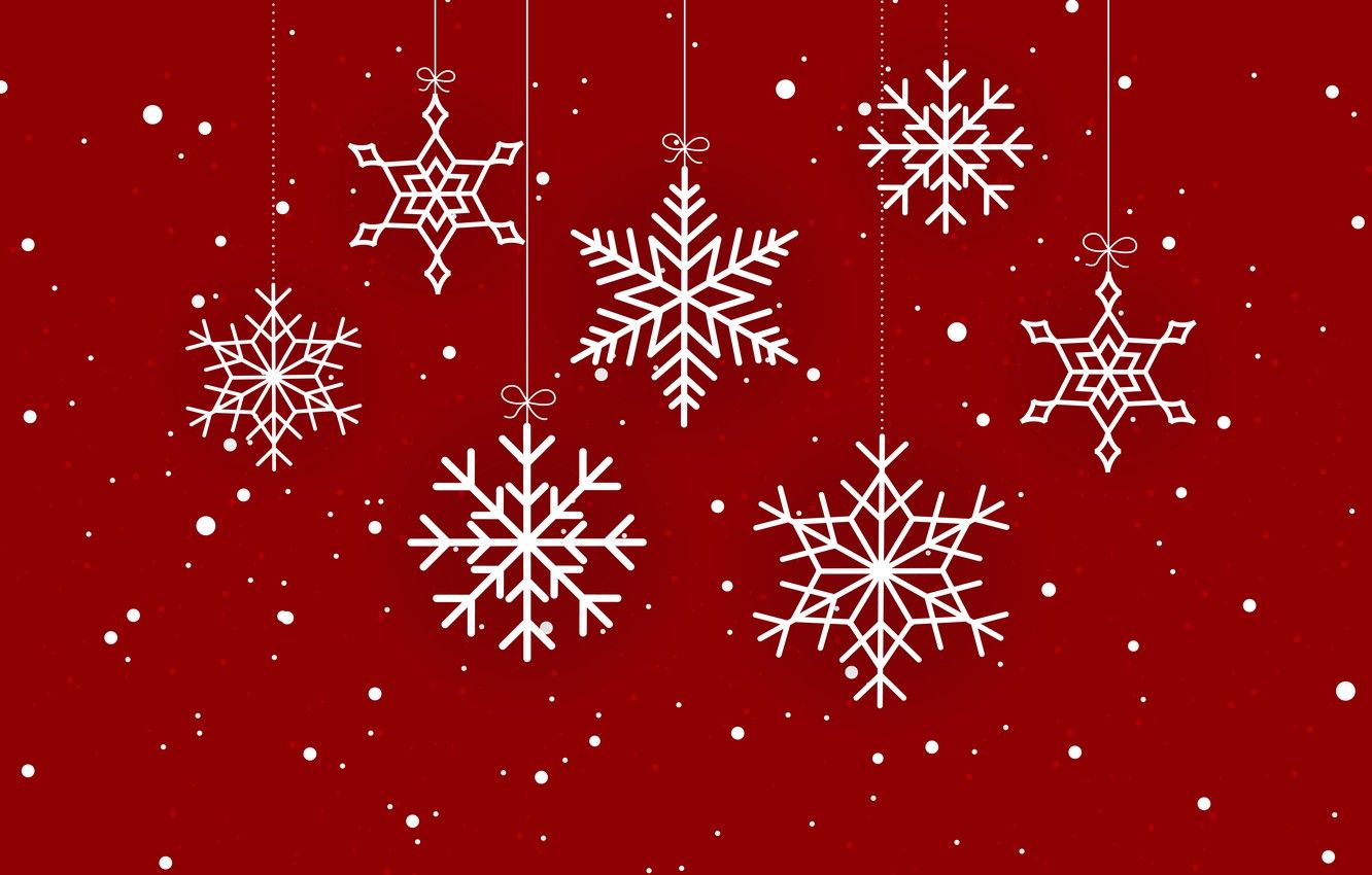 Red Snowflake Wallpapers