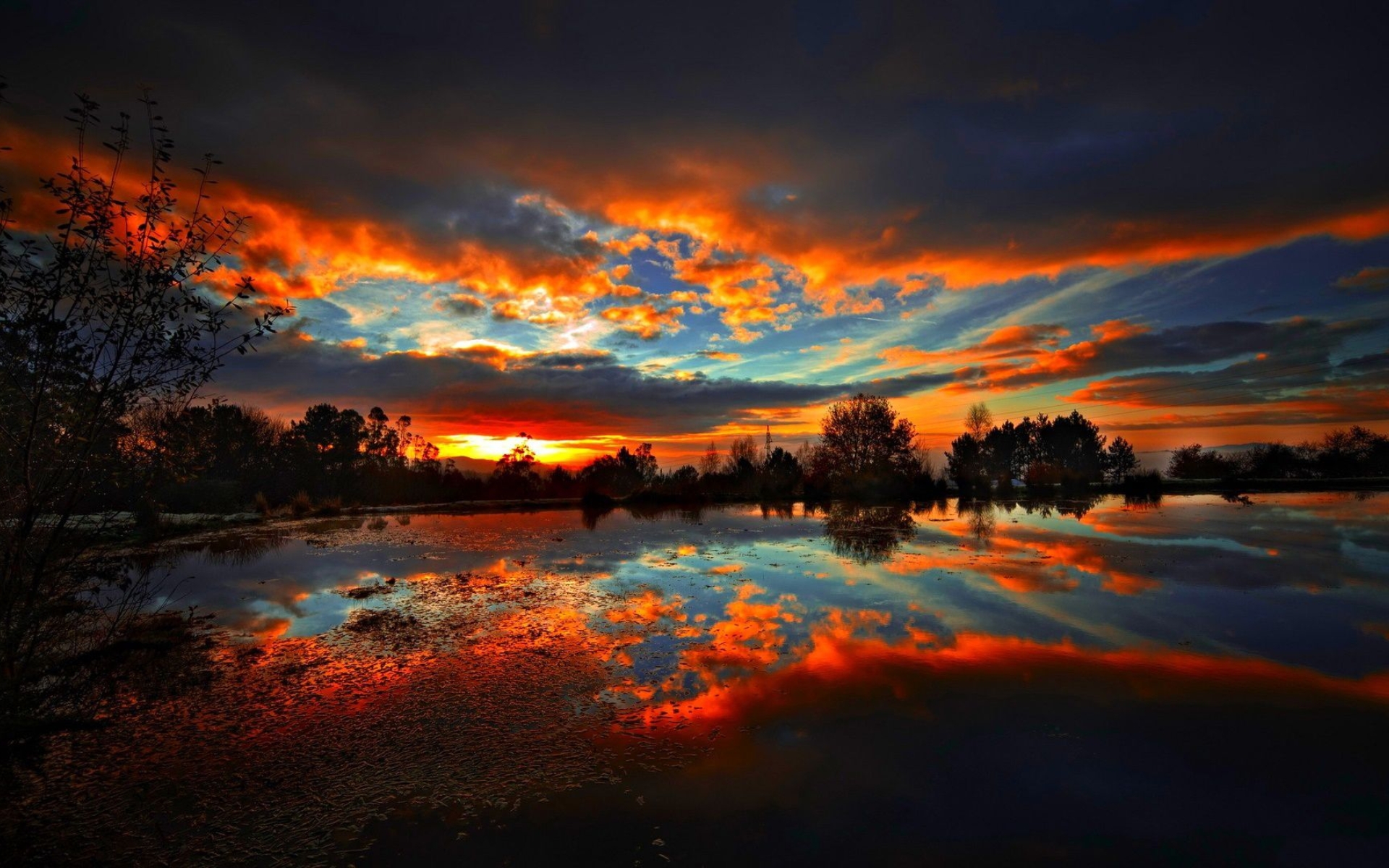 Reflection Of Sunset On Water Wallpapers