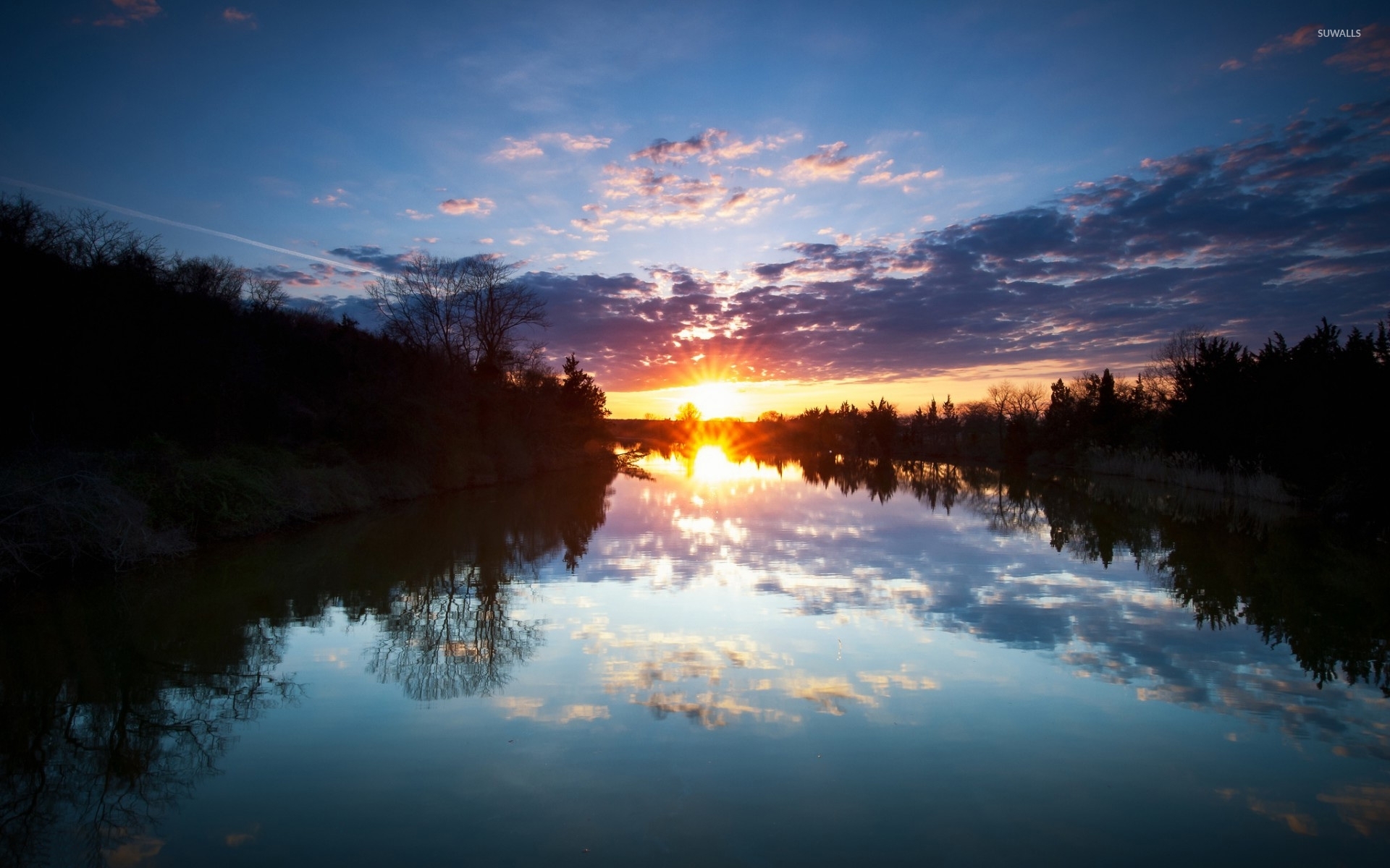 Reflection Of Sunset On Water Wallpapers