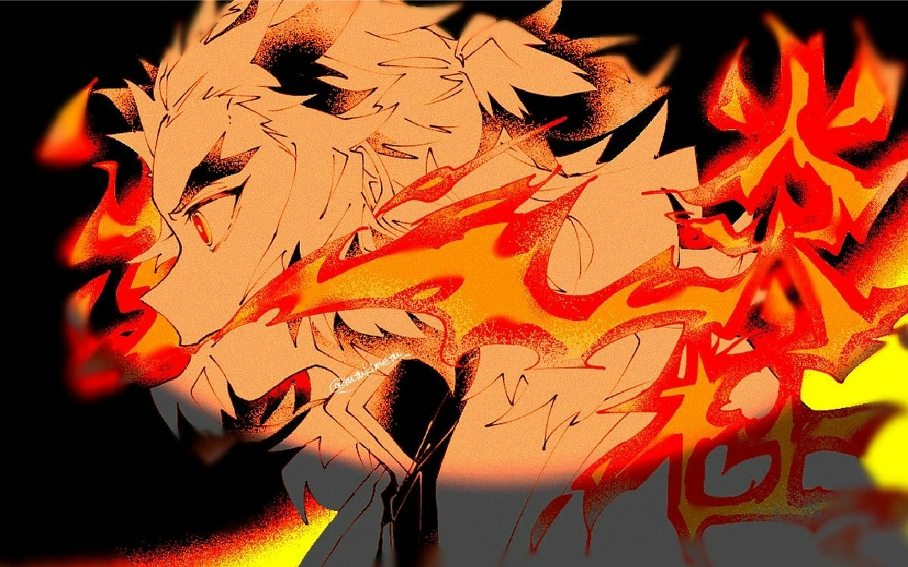 Rengoku Miimalist Wallpapers