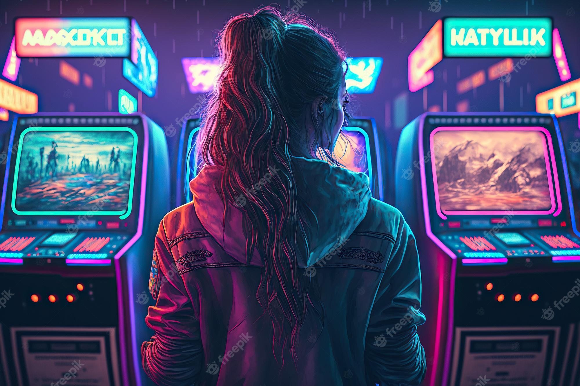 Retro Arcade Background