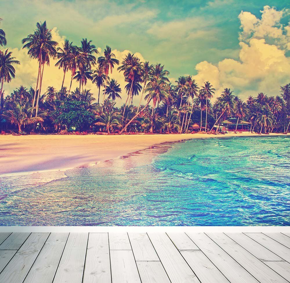 Retro Beach Art Wallpapers