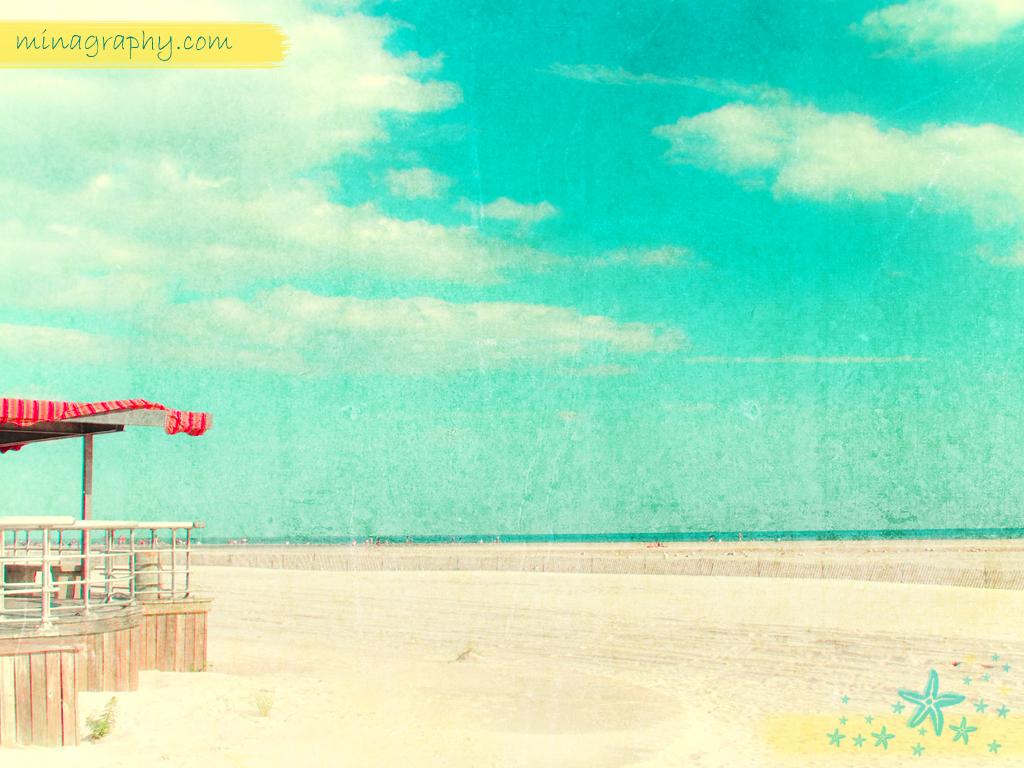 Retro Beach Art Wallpapers