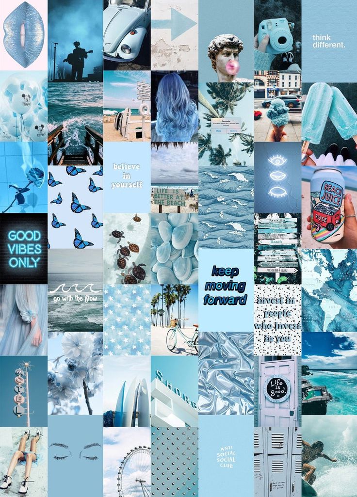 Retro Blue Aesthetic Desktop Wallpapers Wallpapers