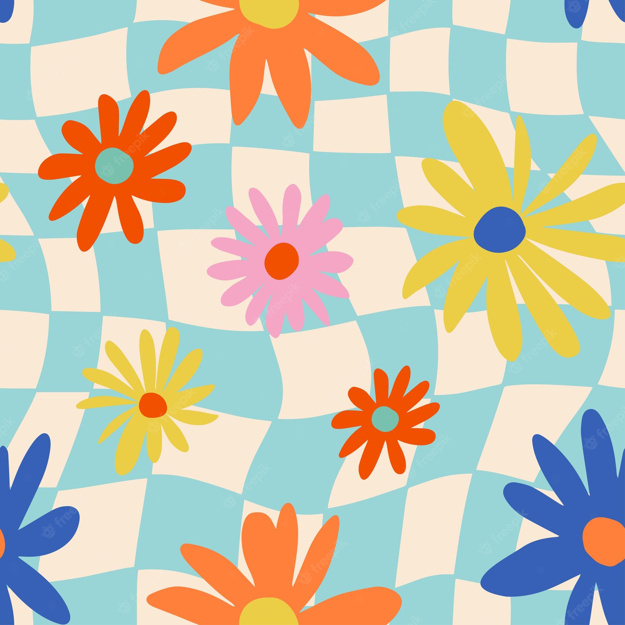 Retro Daisy Wallpapers