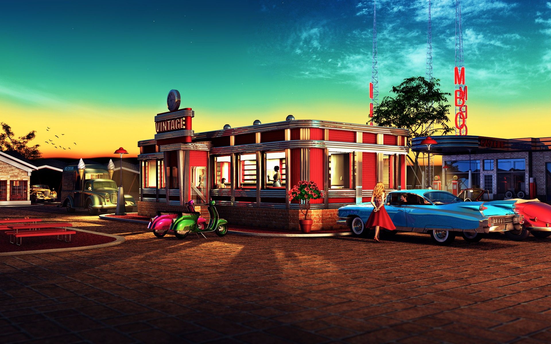 Retro Diner Wallpapers