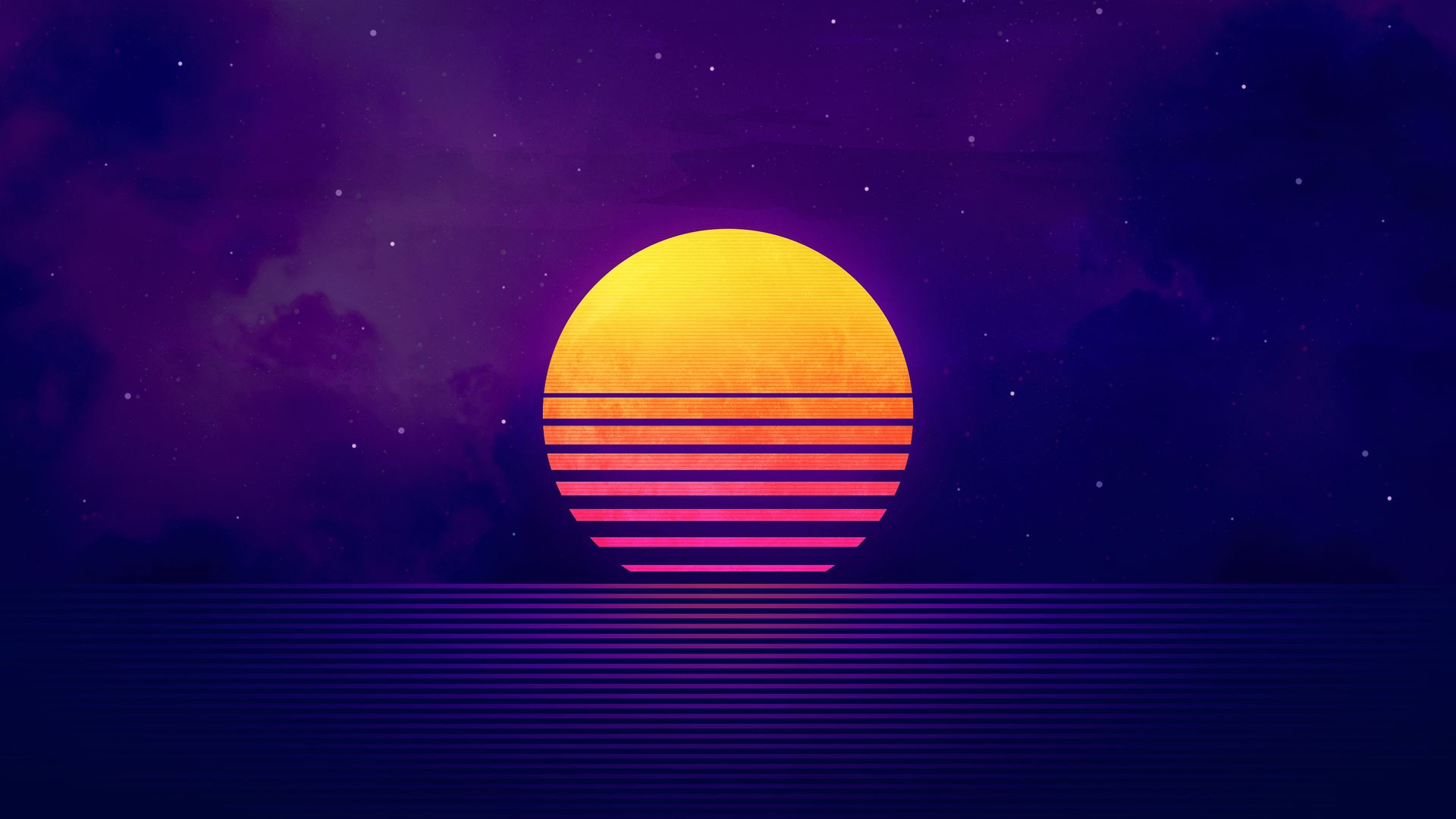 Retro Sunset 1920X1080 Wallpapers Wallpapers