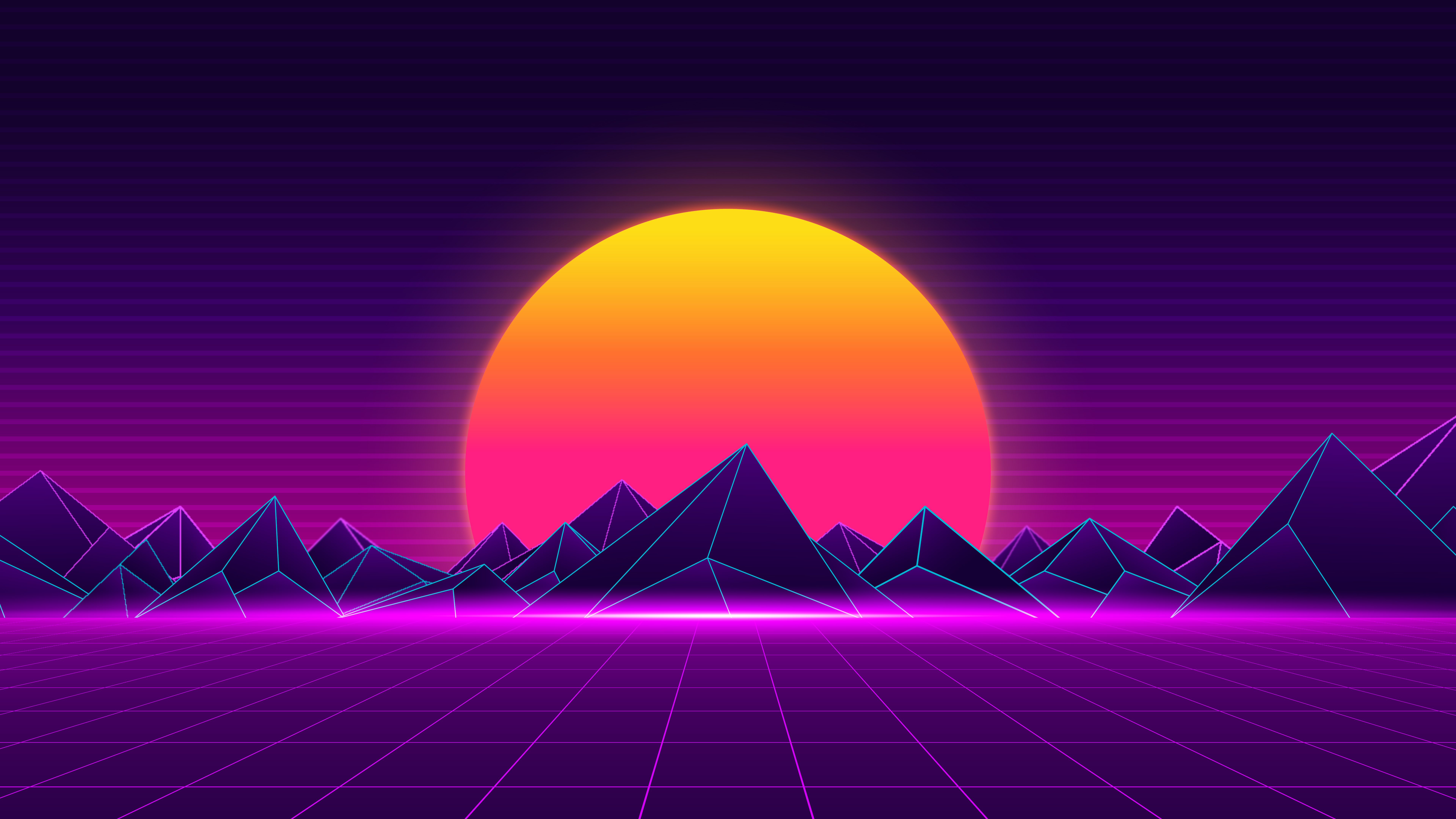 Retro Sunset 4K Wallpapers Wallpapers