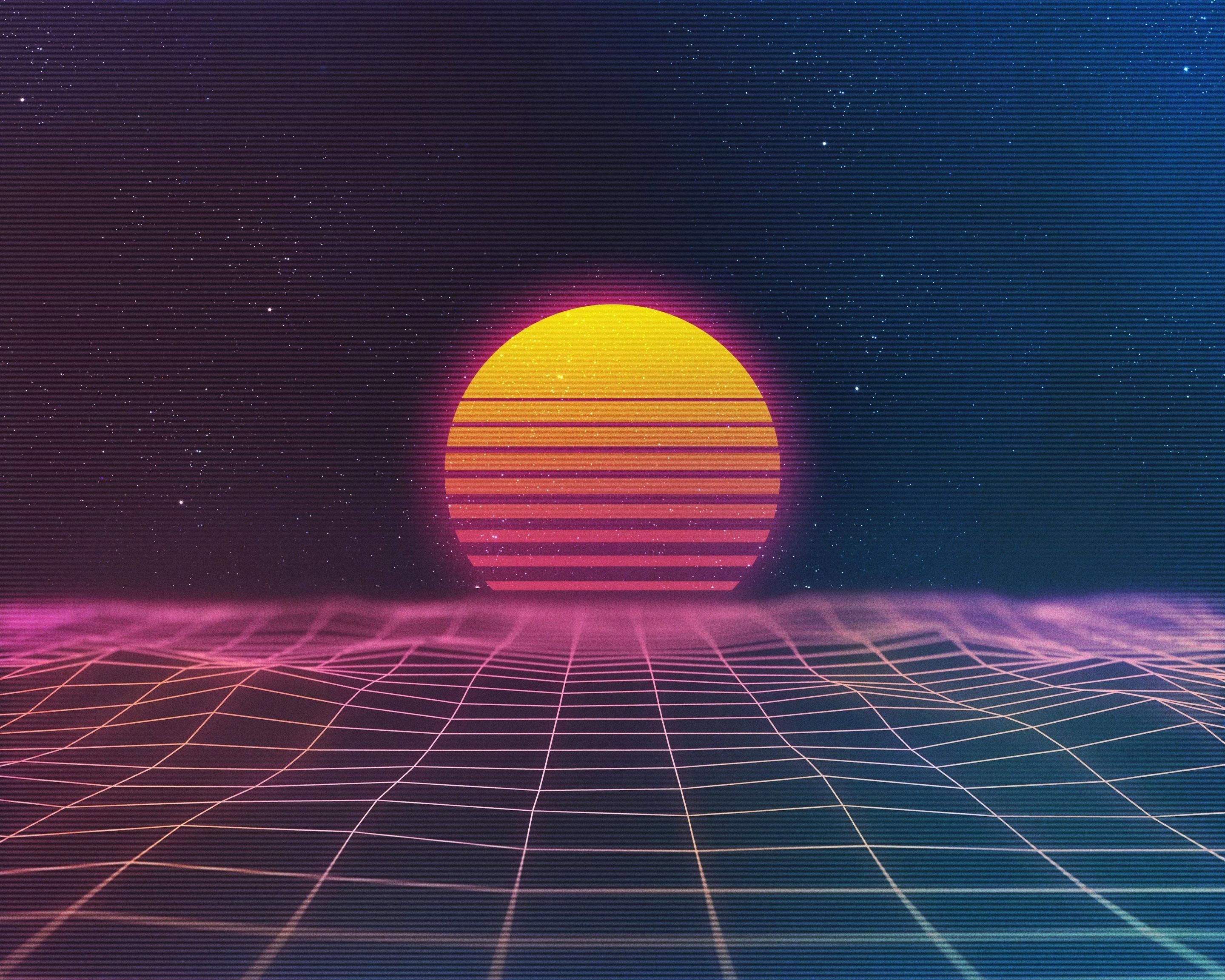 Retro Sunset 4K Wallpapers Wallpapers