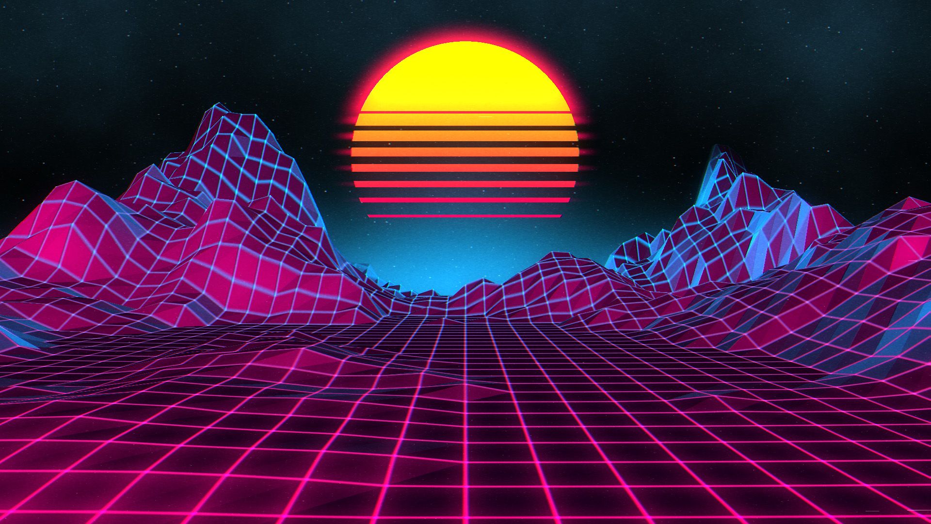 Retro Sunset 4K Wallpapers Wallpapers