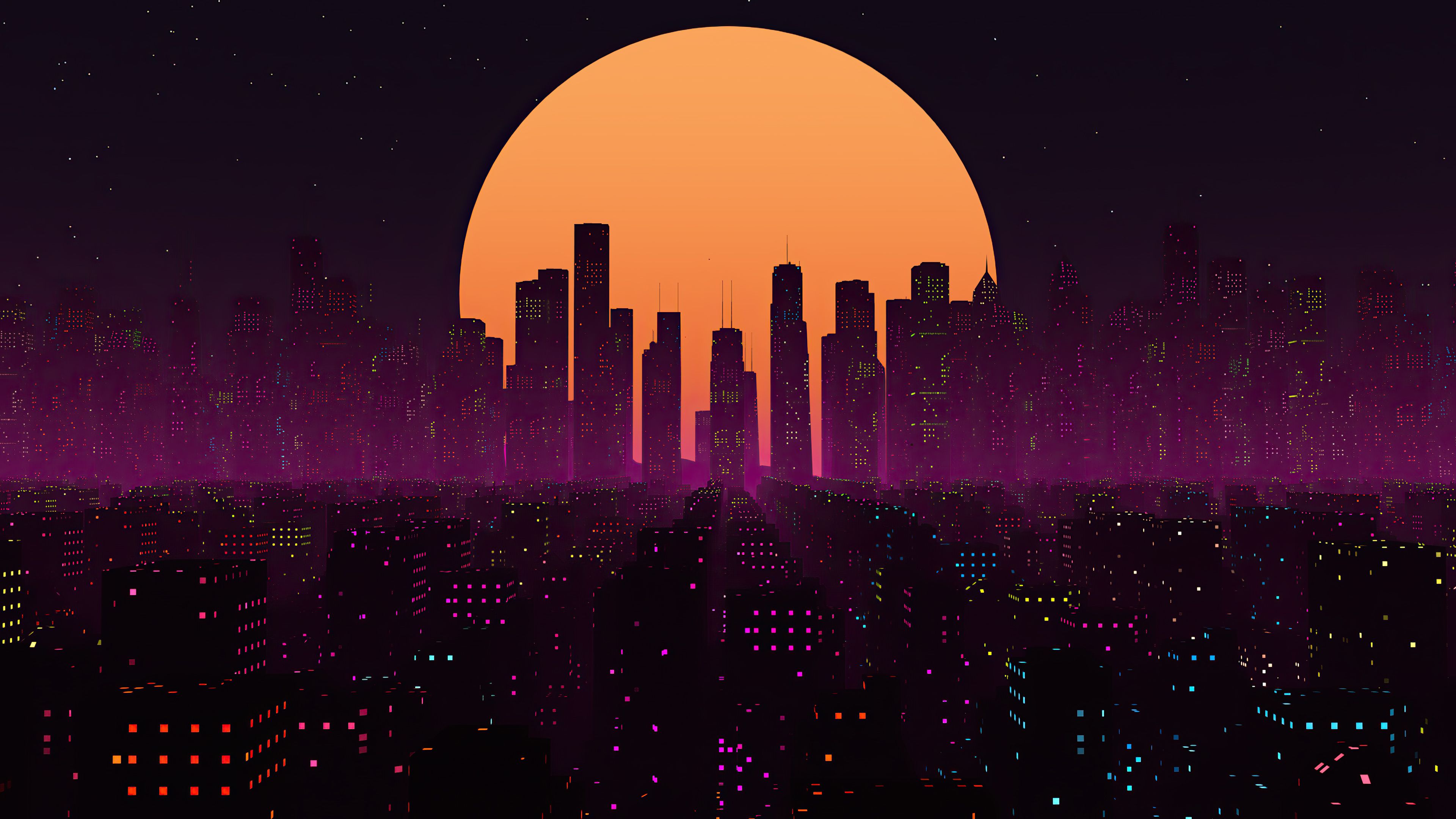 Retro Wave City Wallpapers Wallpapers