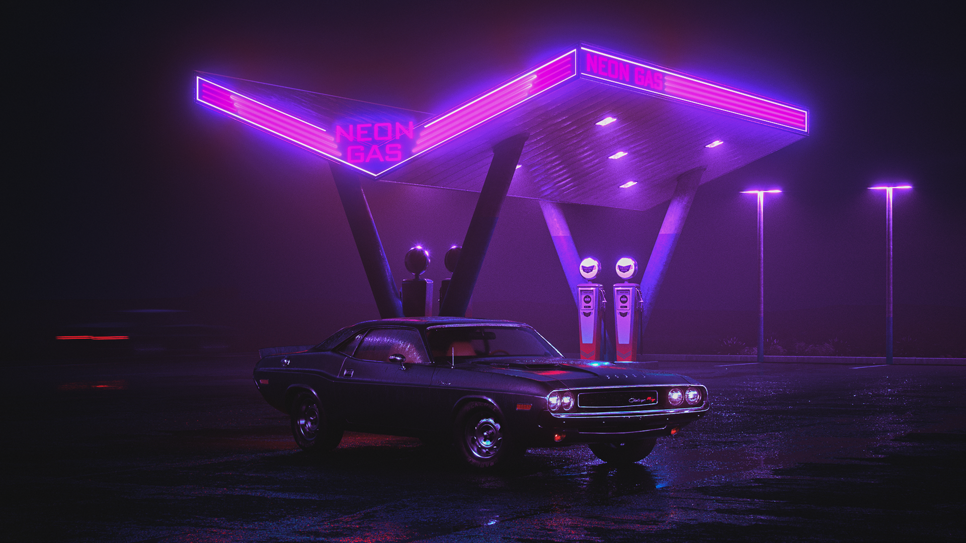 Retrowave Car Wallpapers Wallpapers