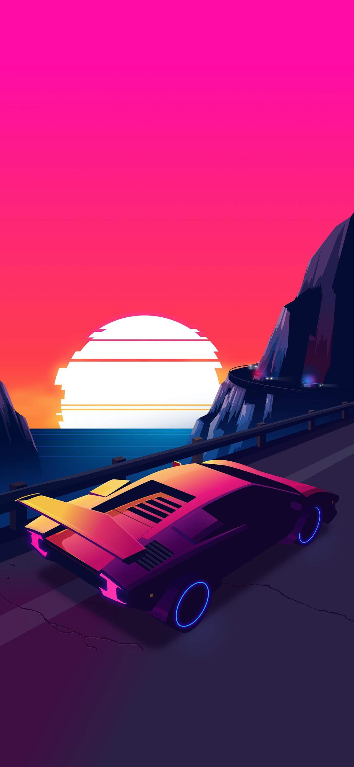 Retrowave Car Wallpapers Wallpapers