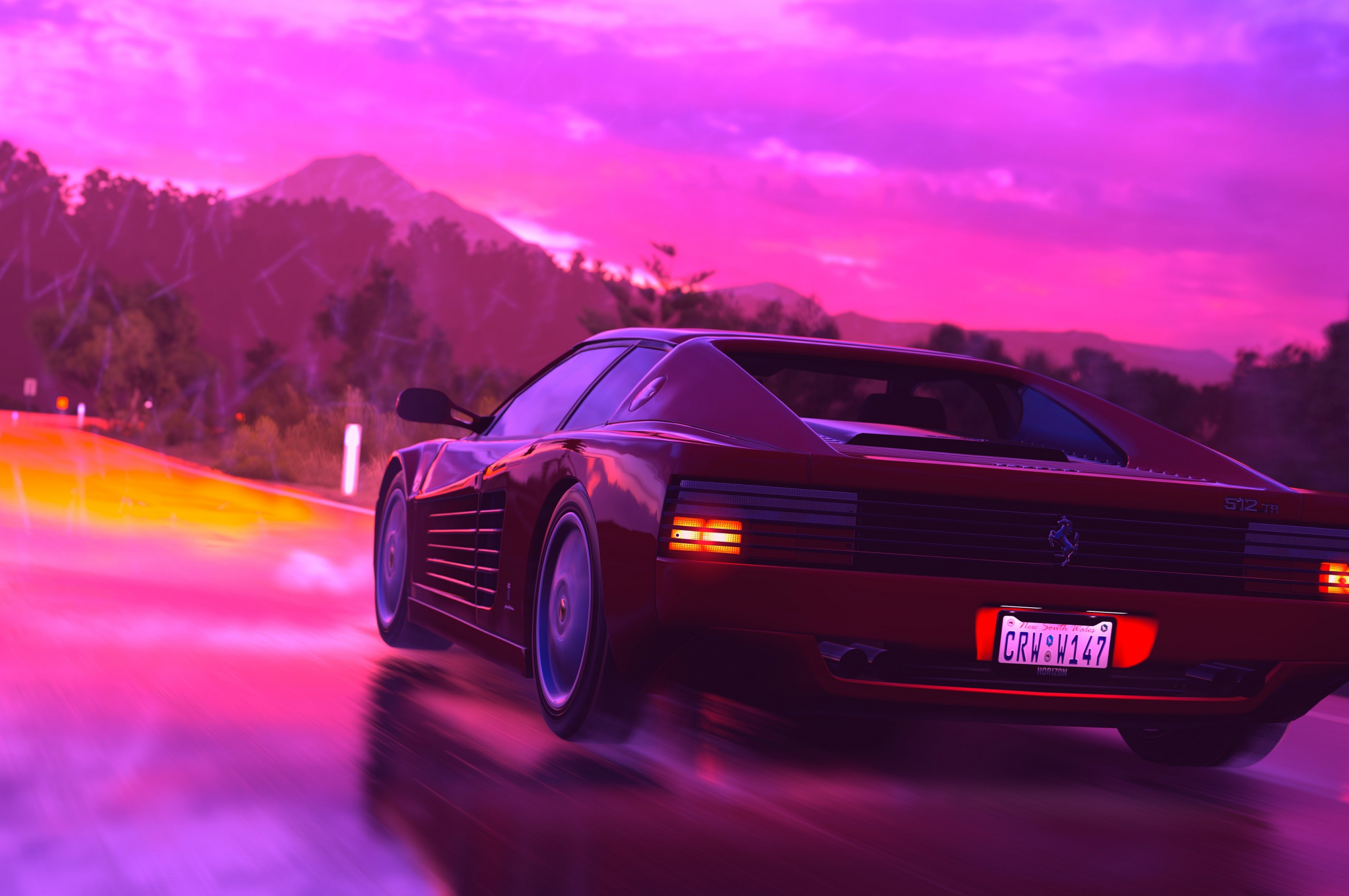 Retrowave Car Wallpapers Wallpapers