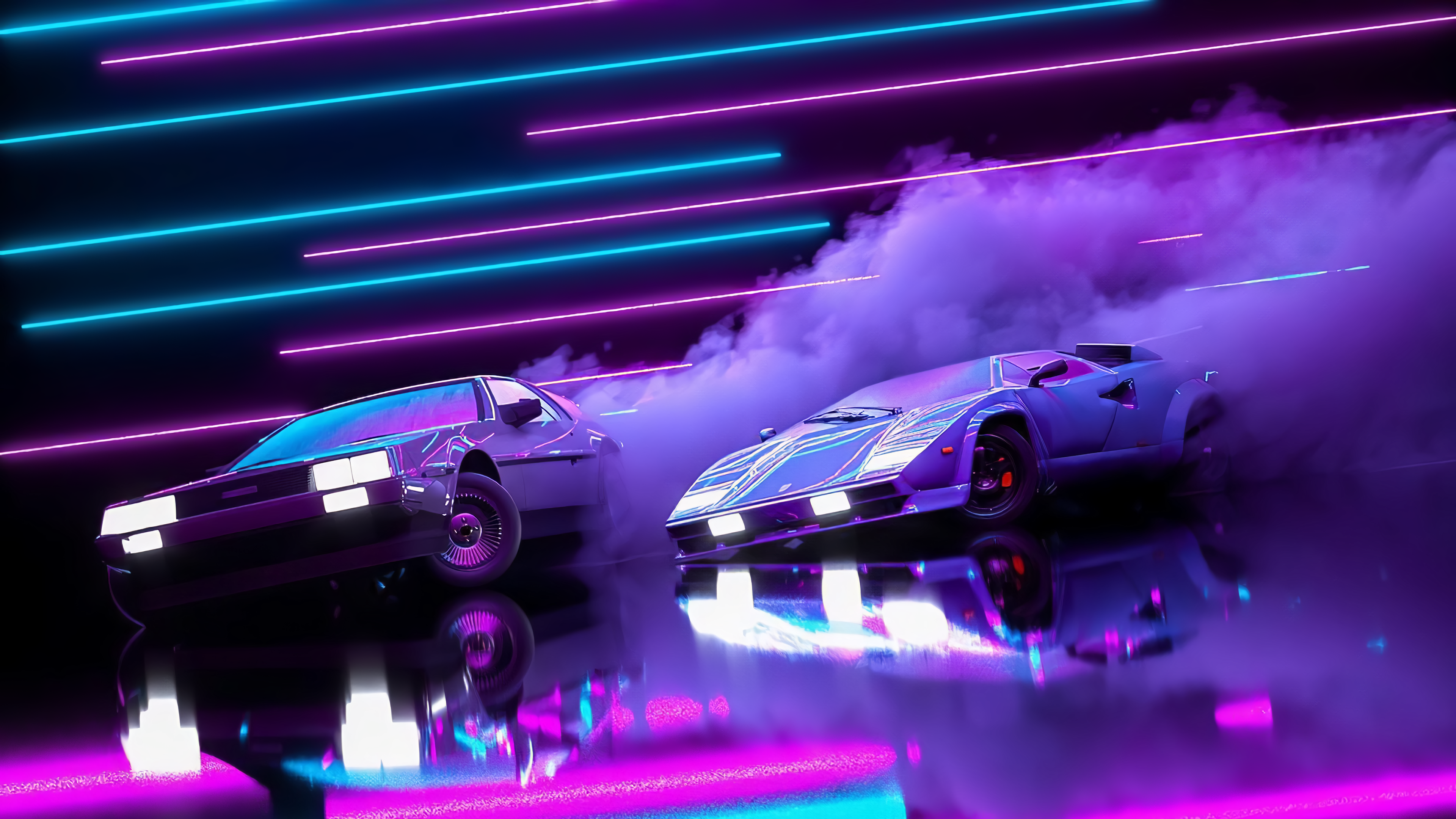 Retrowave Car Wallpapers Wallpapers