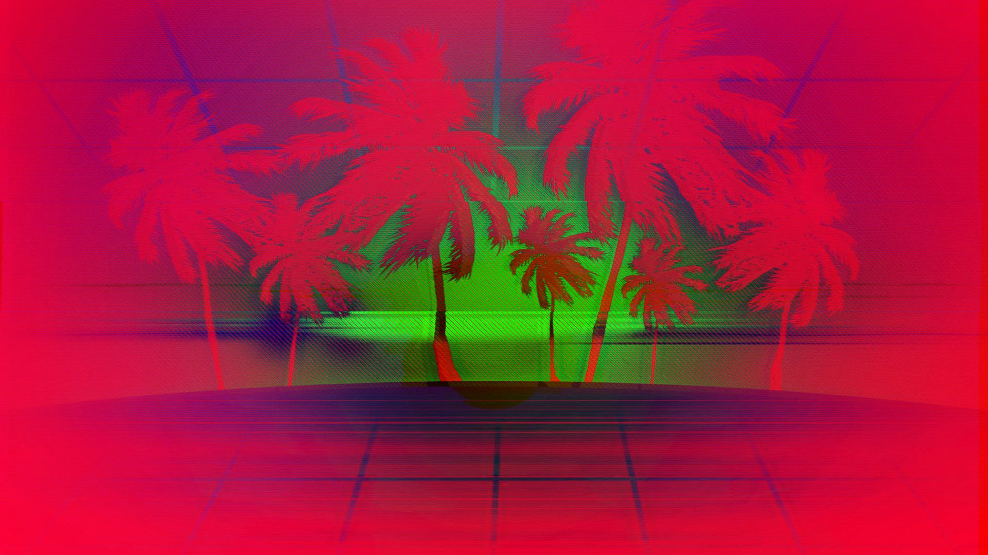 Retrowave Palm Trees Wallpapers Wallpapers