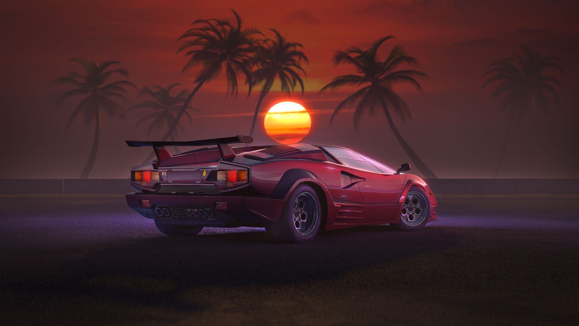 Retrowave Sunset Wallpapers