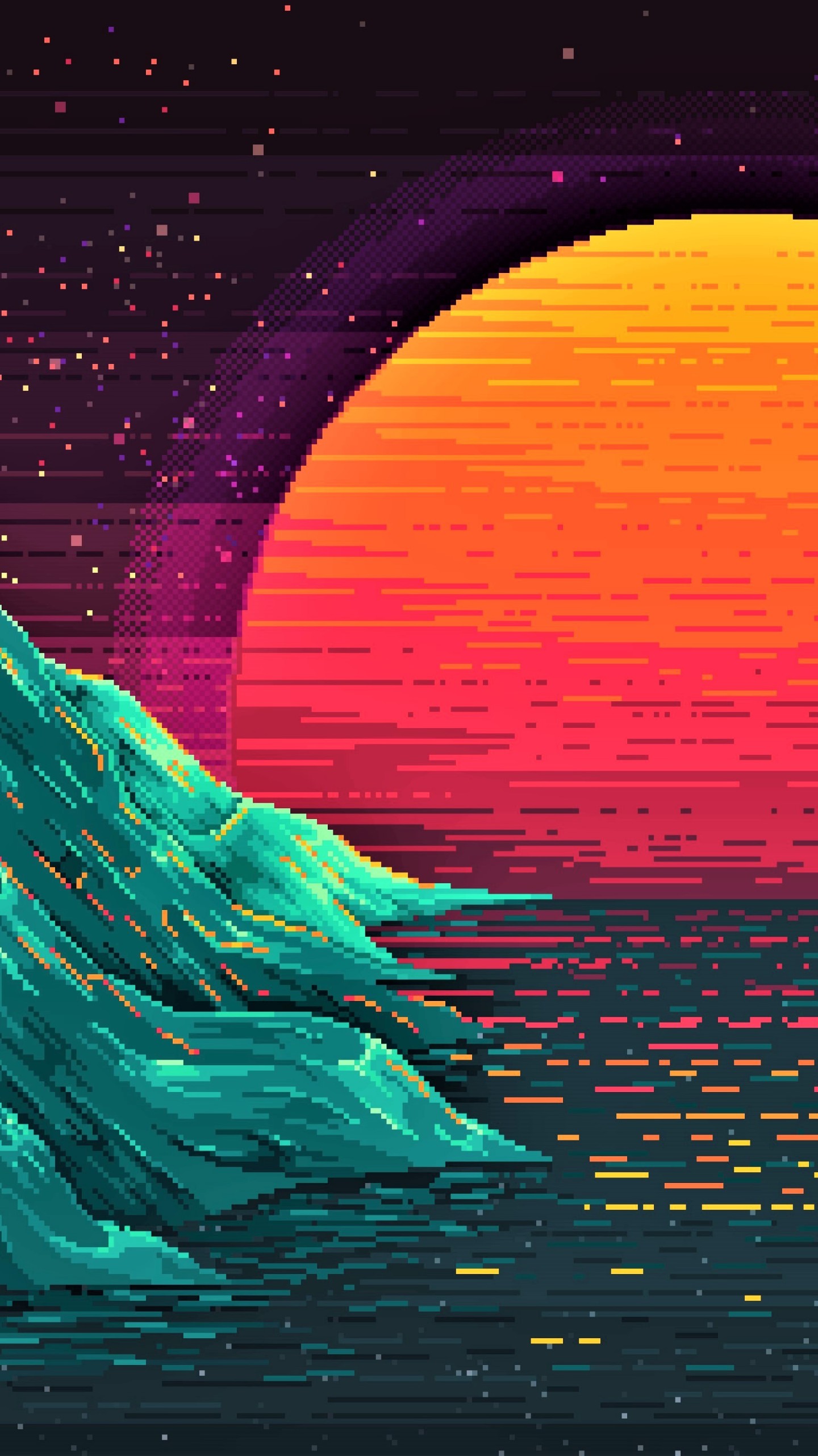 Retrowave Sunset Wallpapers