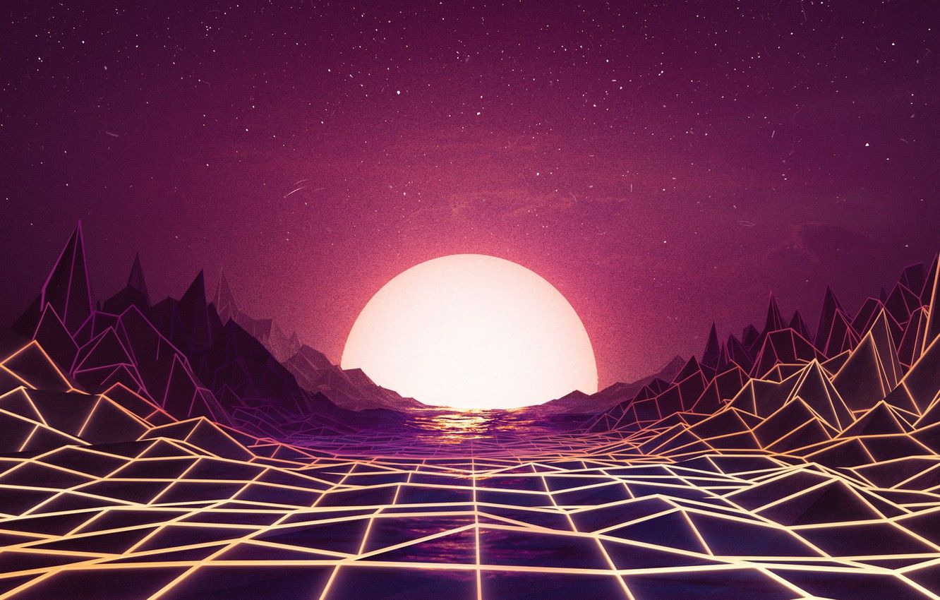 Retrowave Sunset Wallpapers