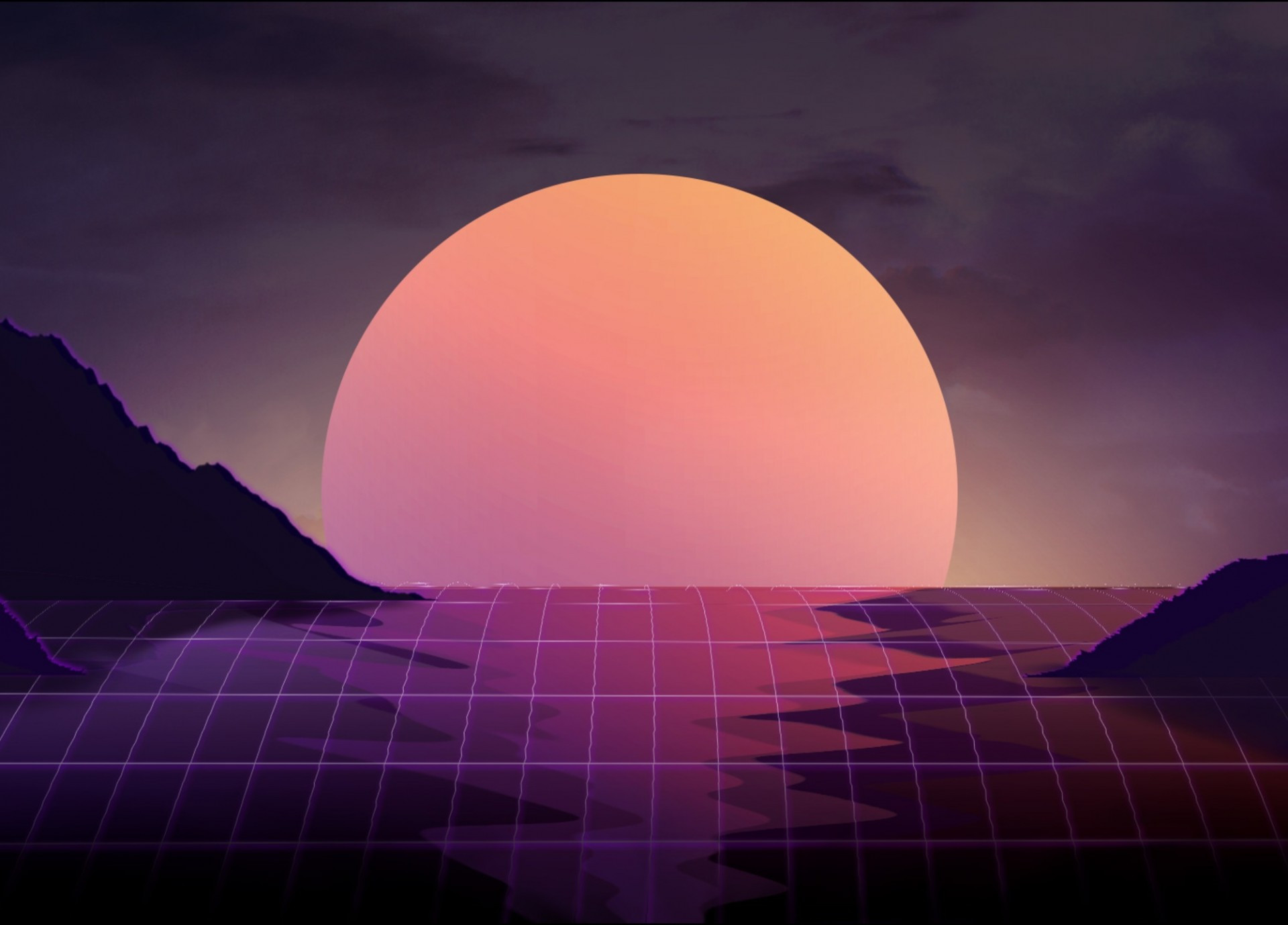 Retrowave Sunset Wallpapers