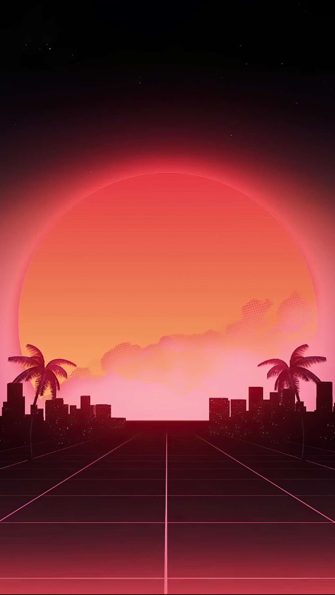 Retrowave Sunset Wallpapers