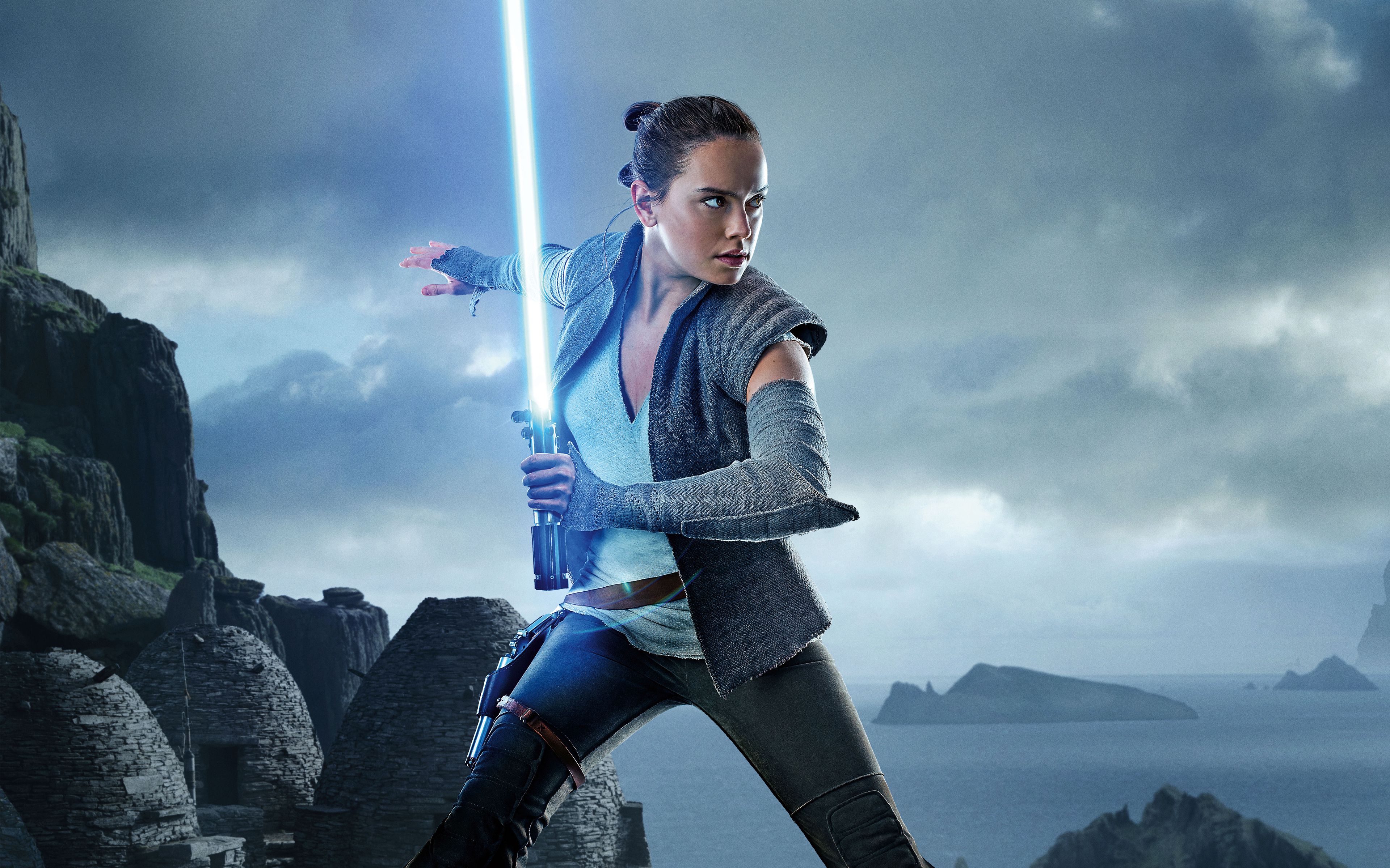 Rey And Luke Star Wars The Last Jedi Wallpapers