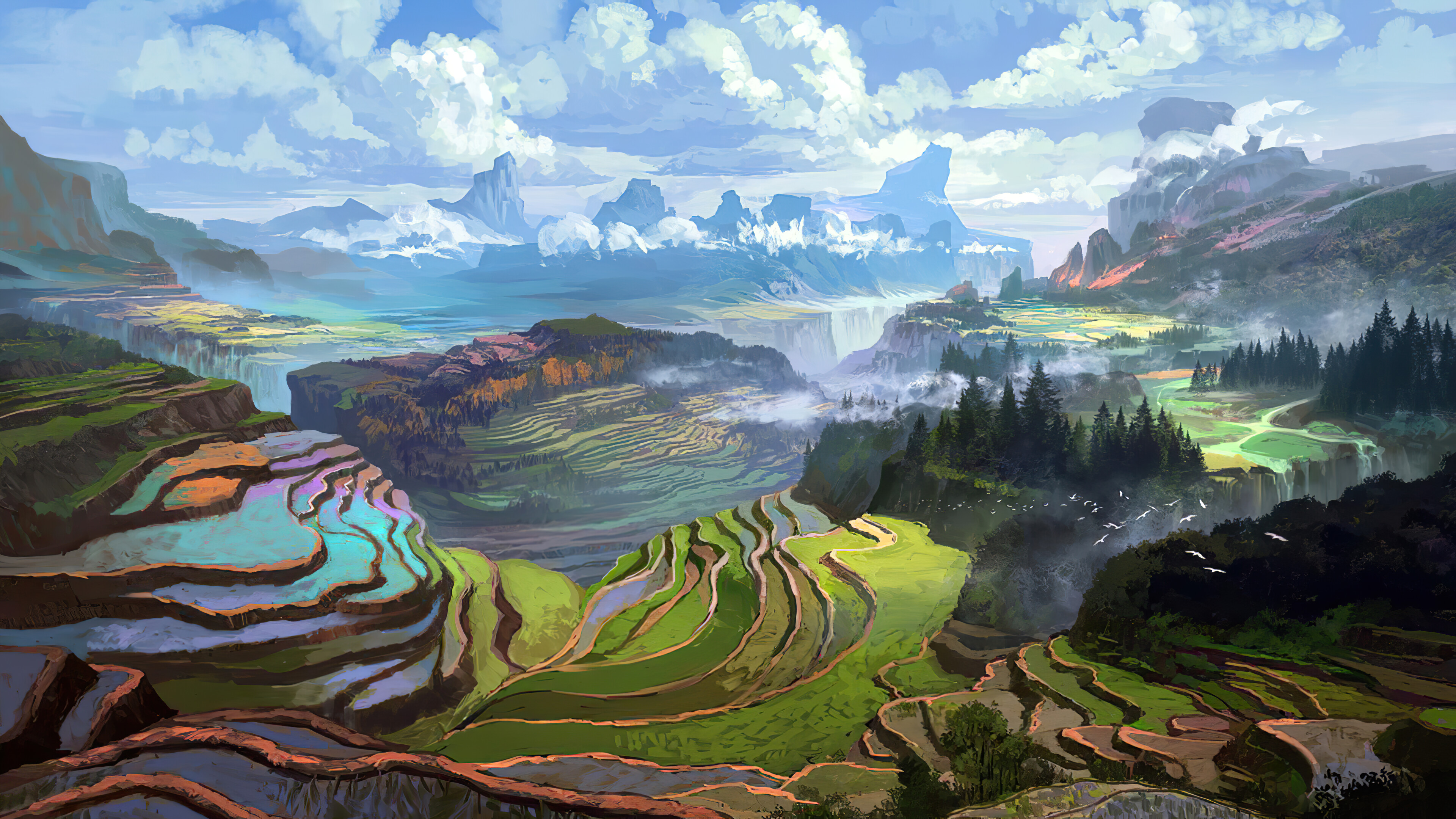 Rice Terrace New 4K Wallpapers