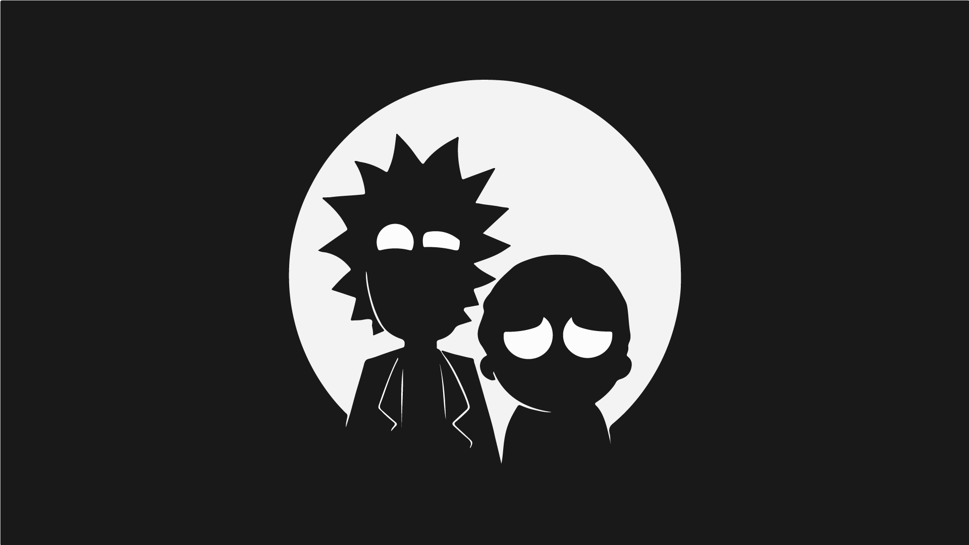 Rick And Morty Dark Minimalistic Wallpapers