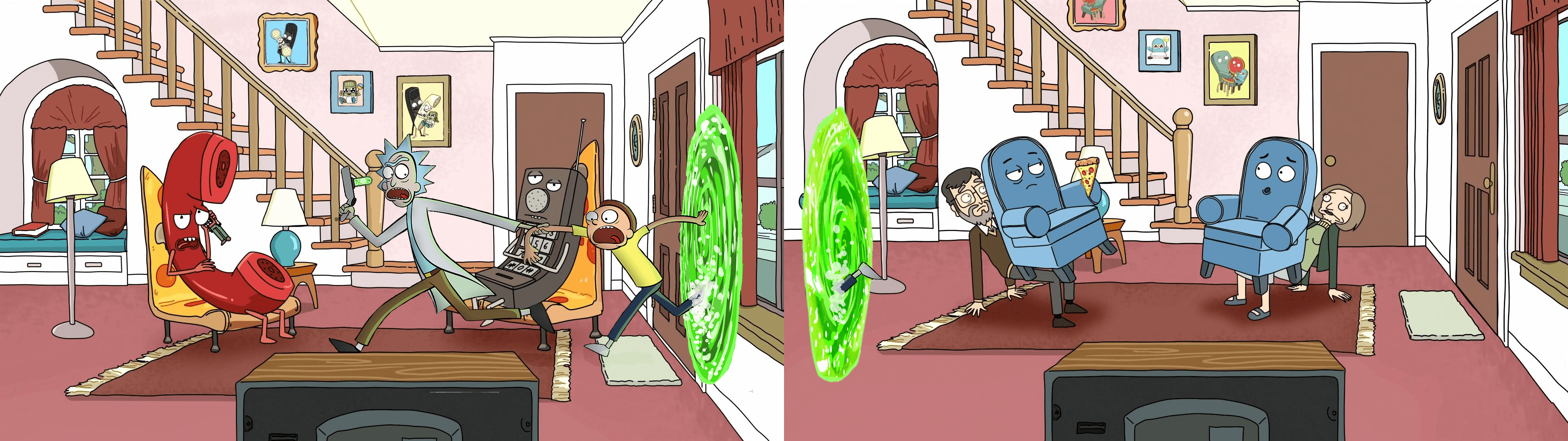 Rick And Morty Dual Screen Wallpapers