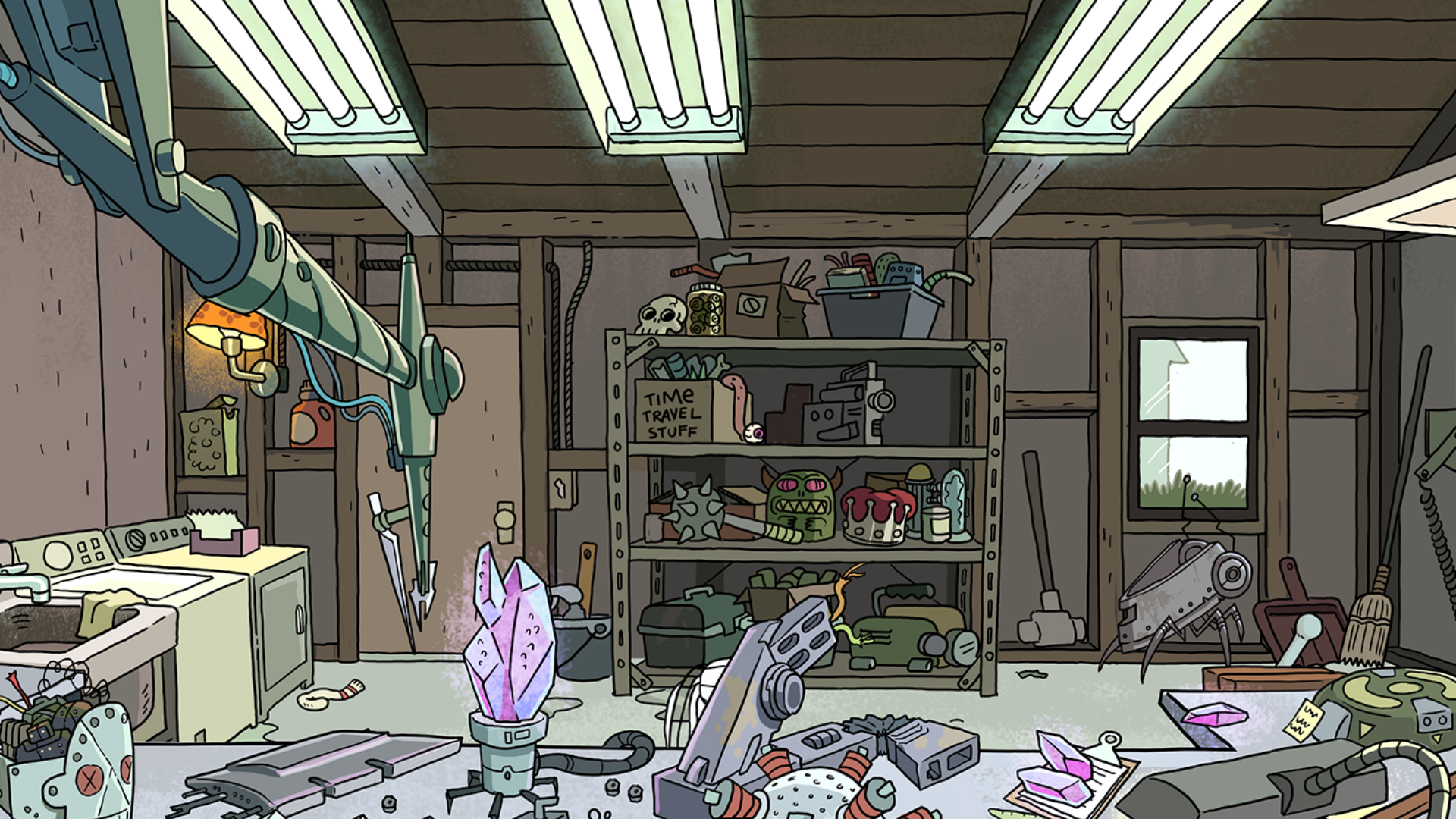 Rick And Morty Garage Wallpapers