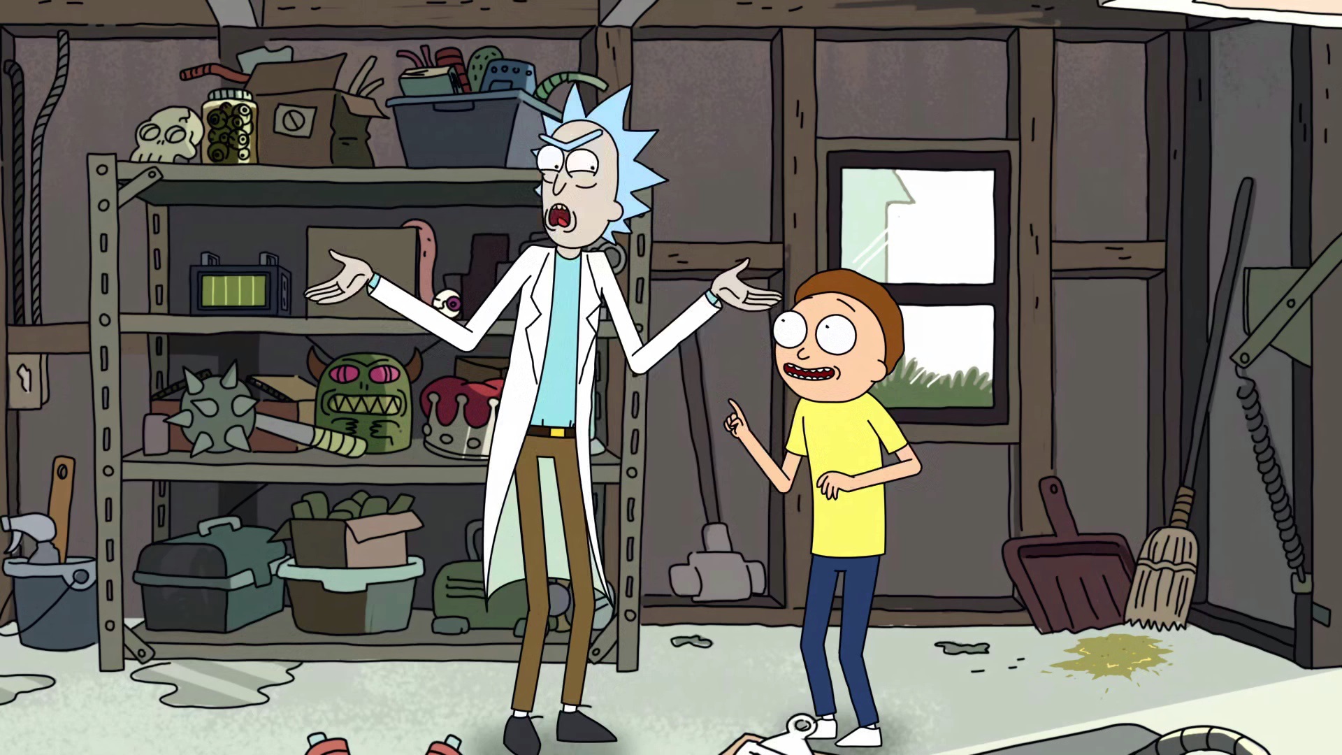 Rick And Morty Garage Wallpapers