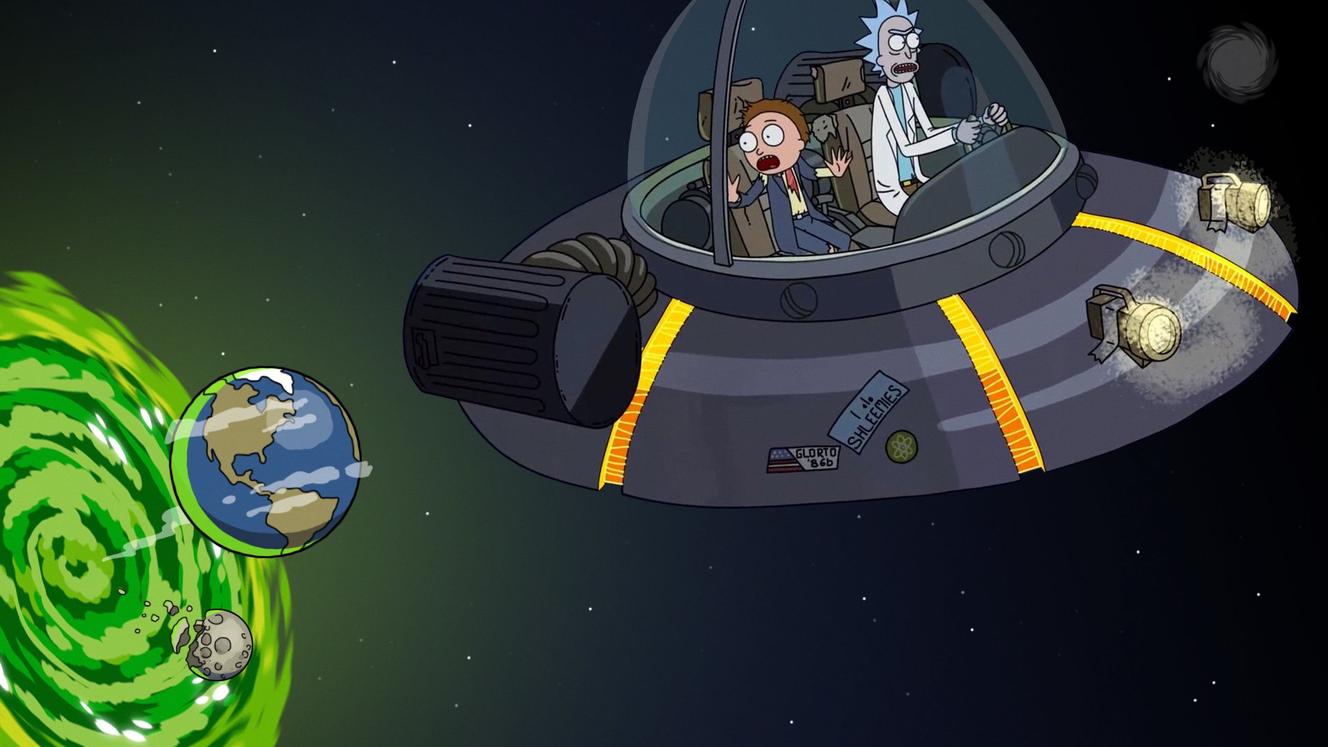 Rick And Morty In Outer Space Wallpapers