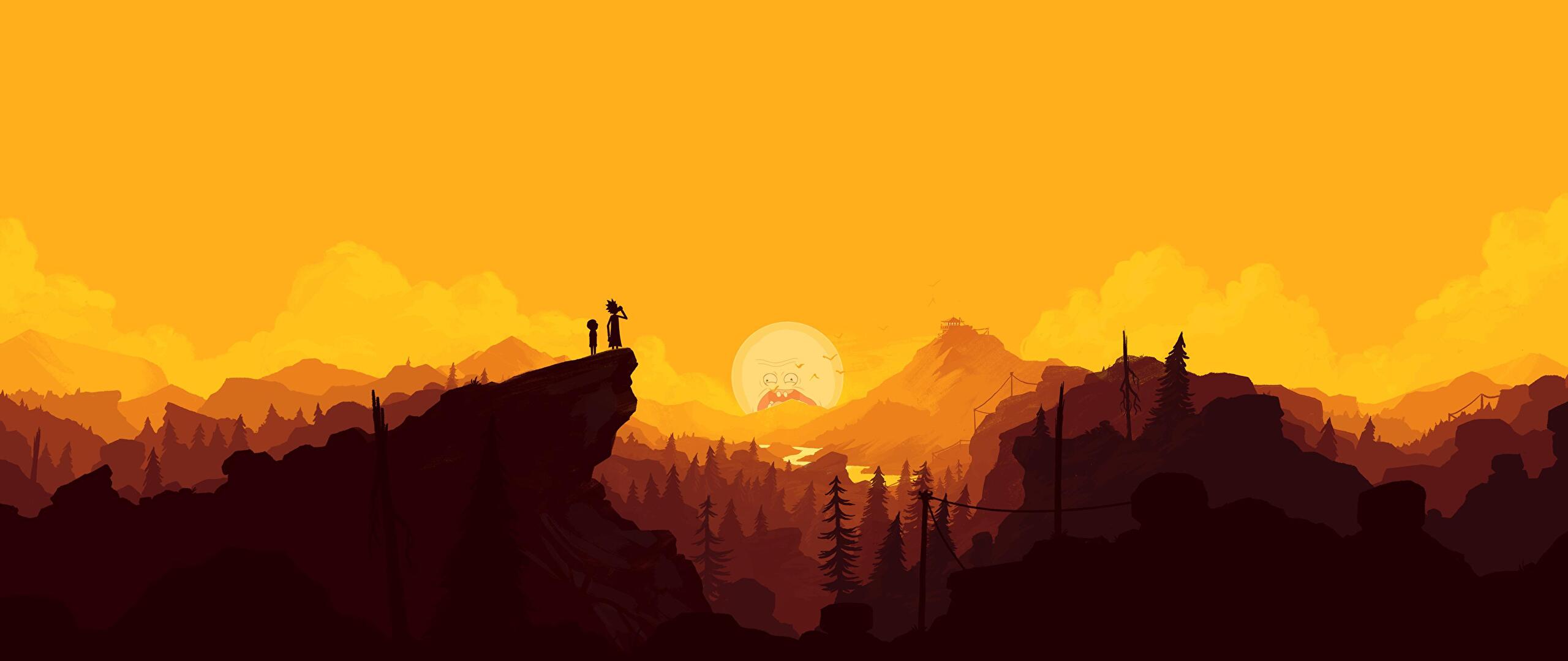 Rick And Morty In The Mountains Wallpapers