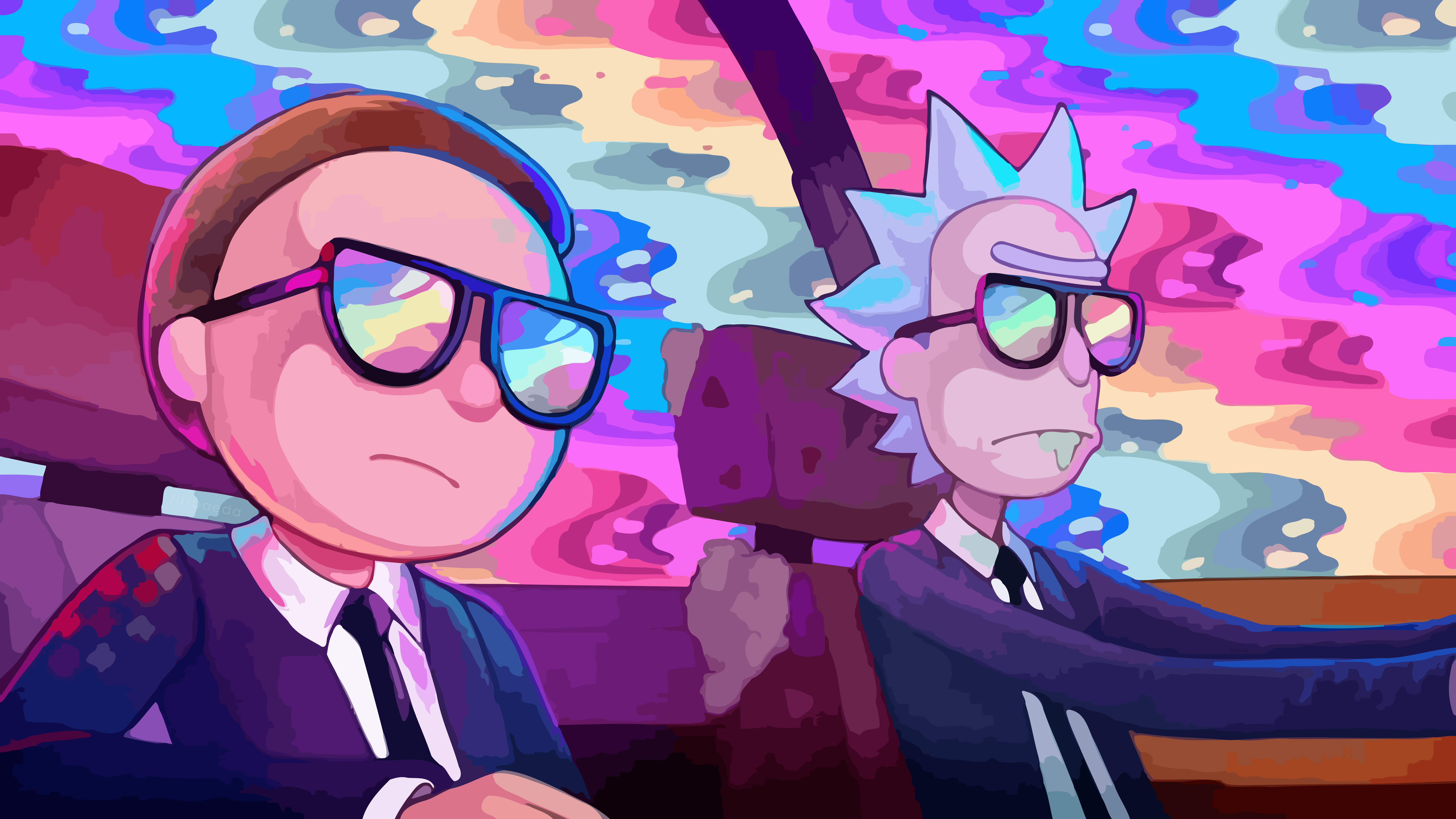 Rick And Morty On The Run Wallpapers