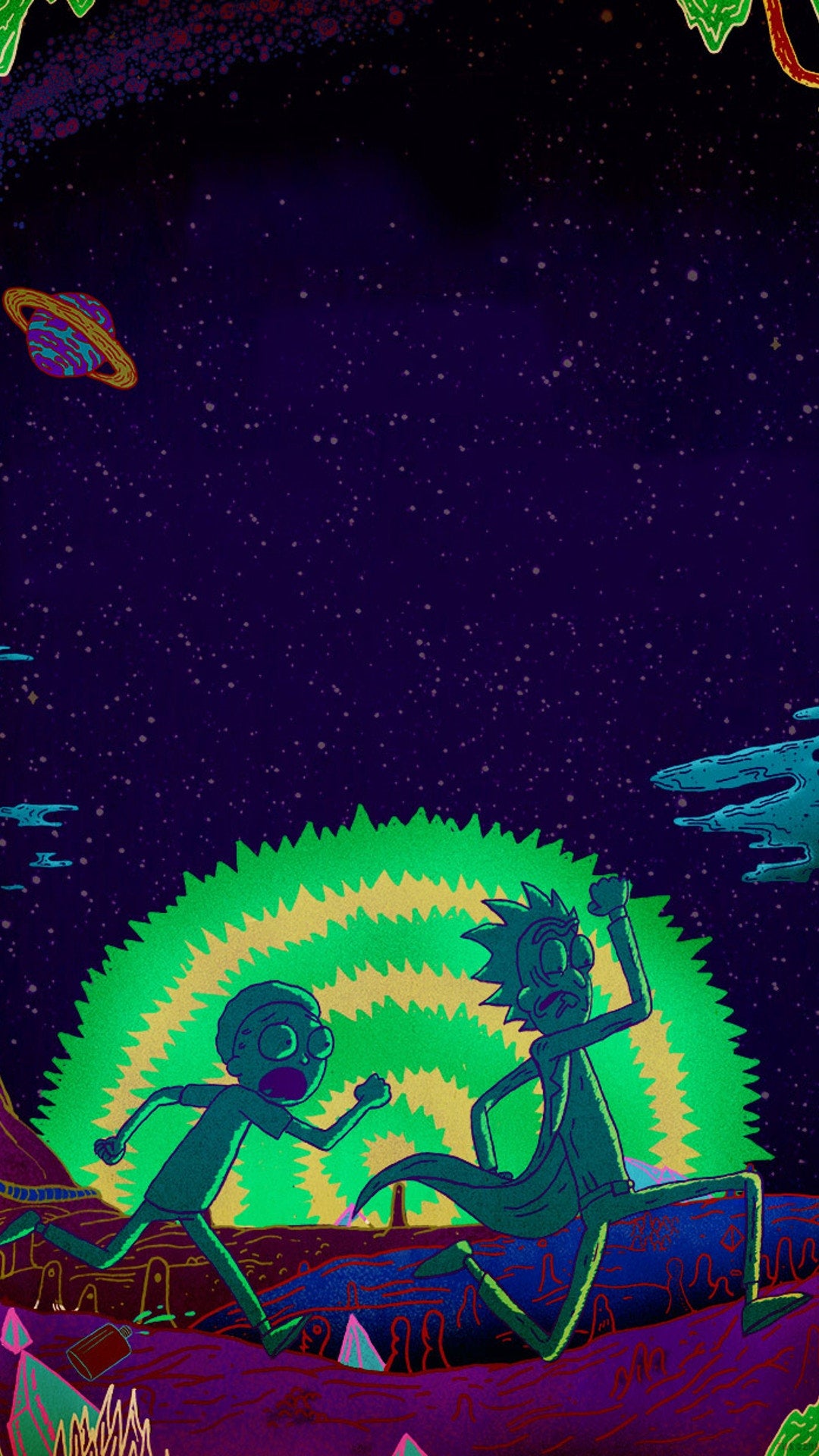 Rick And Morty Retro Wallpapers