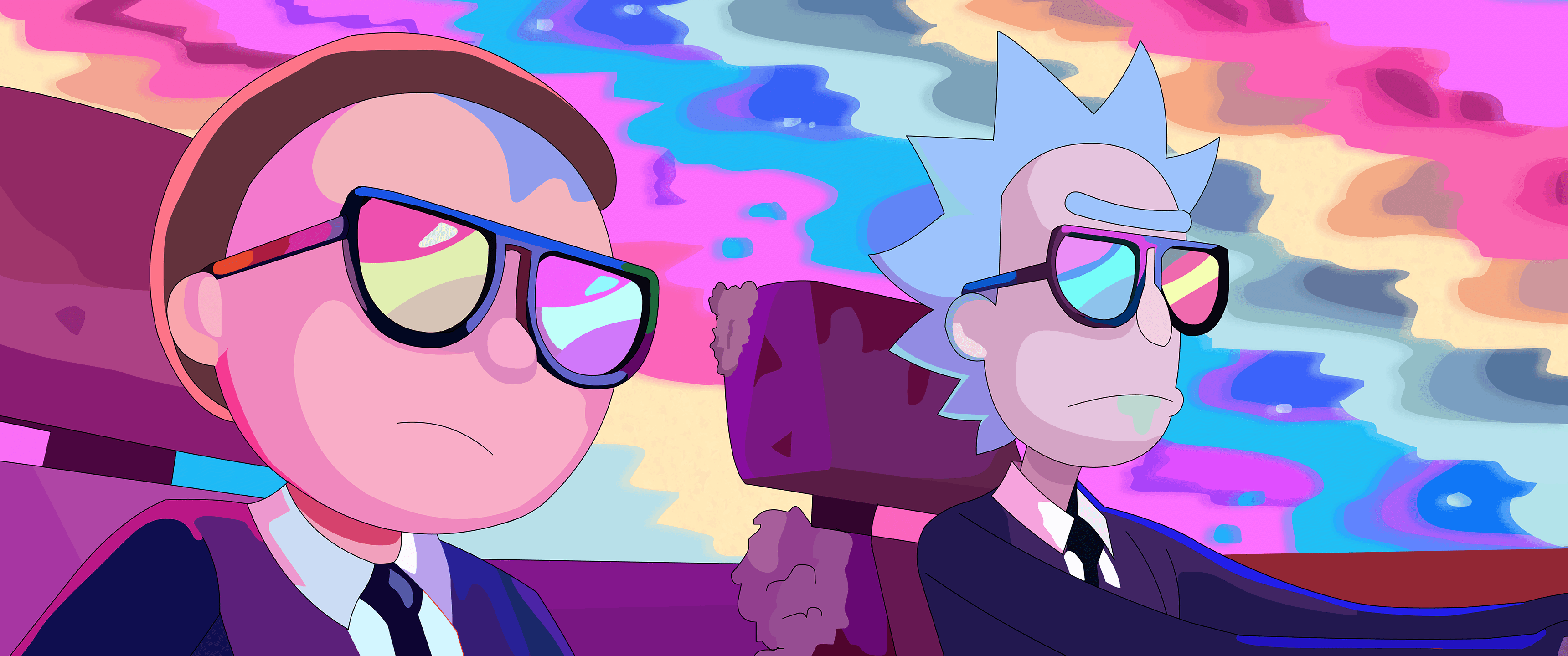 Rick And Morty Retro Wallpapers