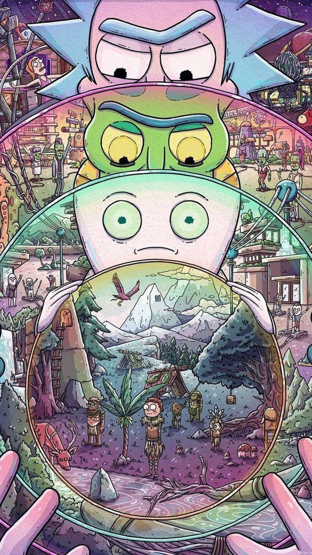 Rick And Morty Trippy Spaceship Wallpapers