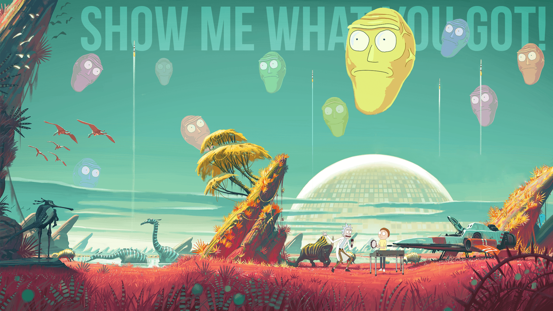 Rick And Morty Trippy Spaceship Wallpapers