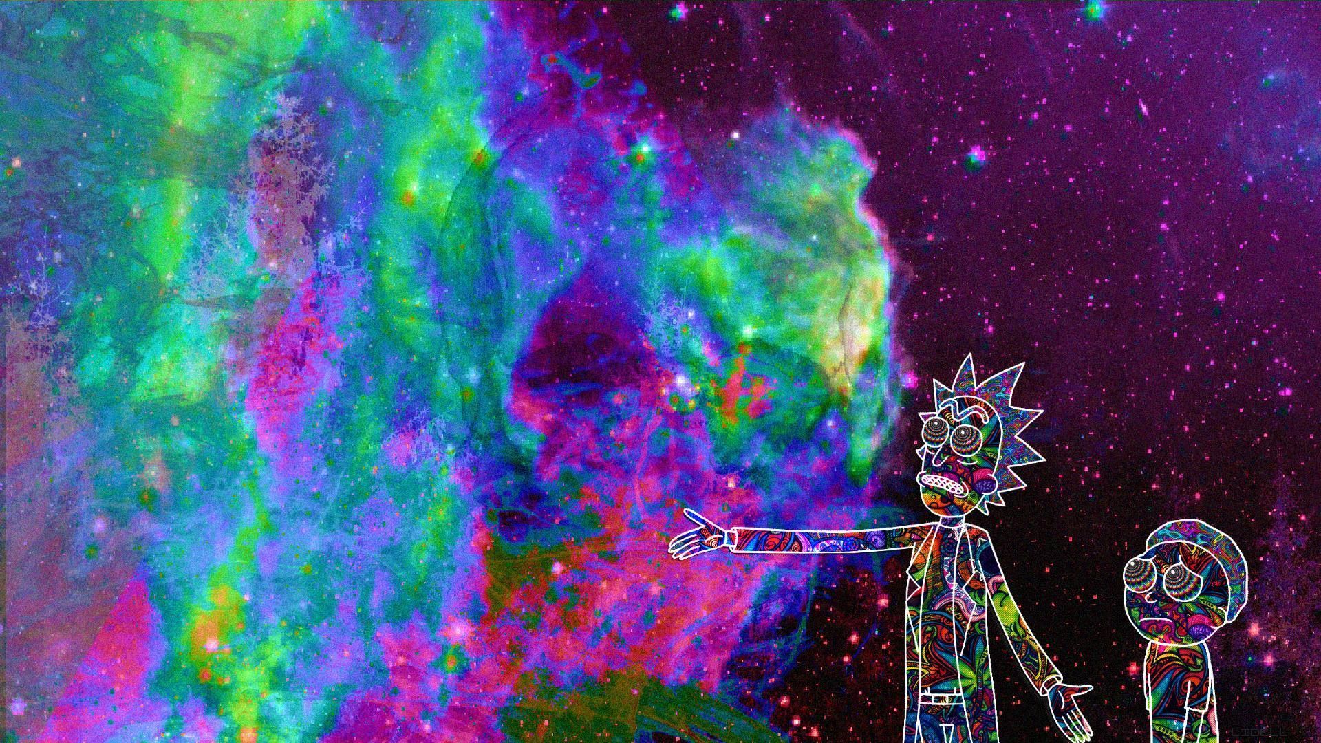 Rick And Morty Trippy Spaceship Wallpapers