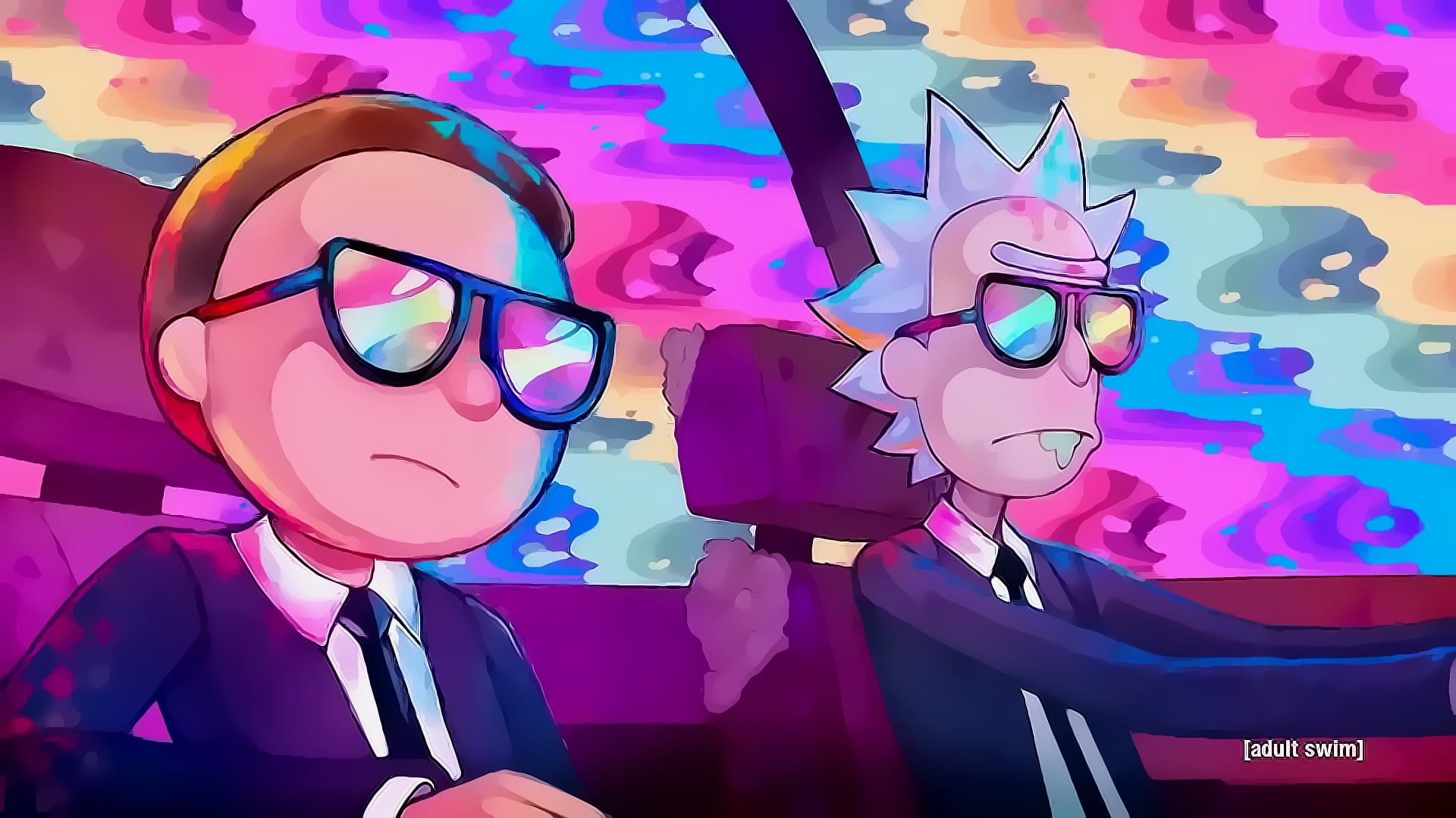 Rick And Morty Vaporwave Desktop Wallpapers