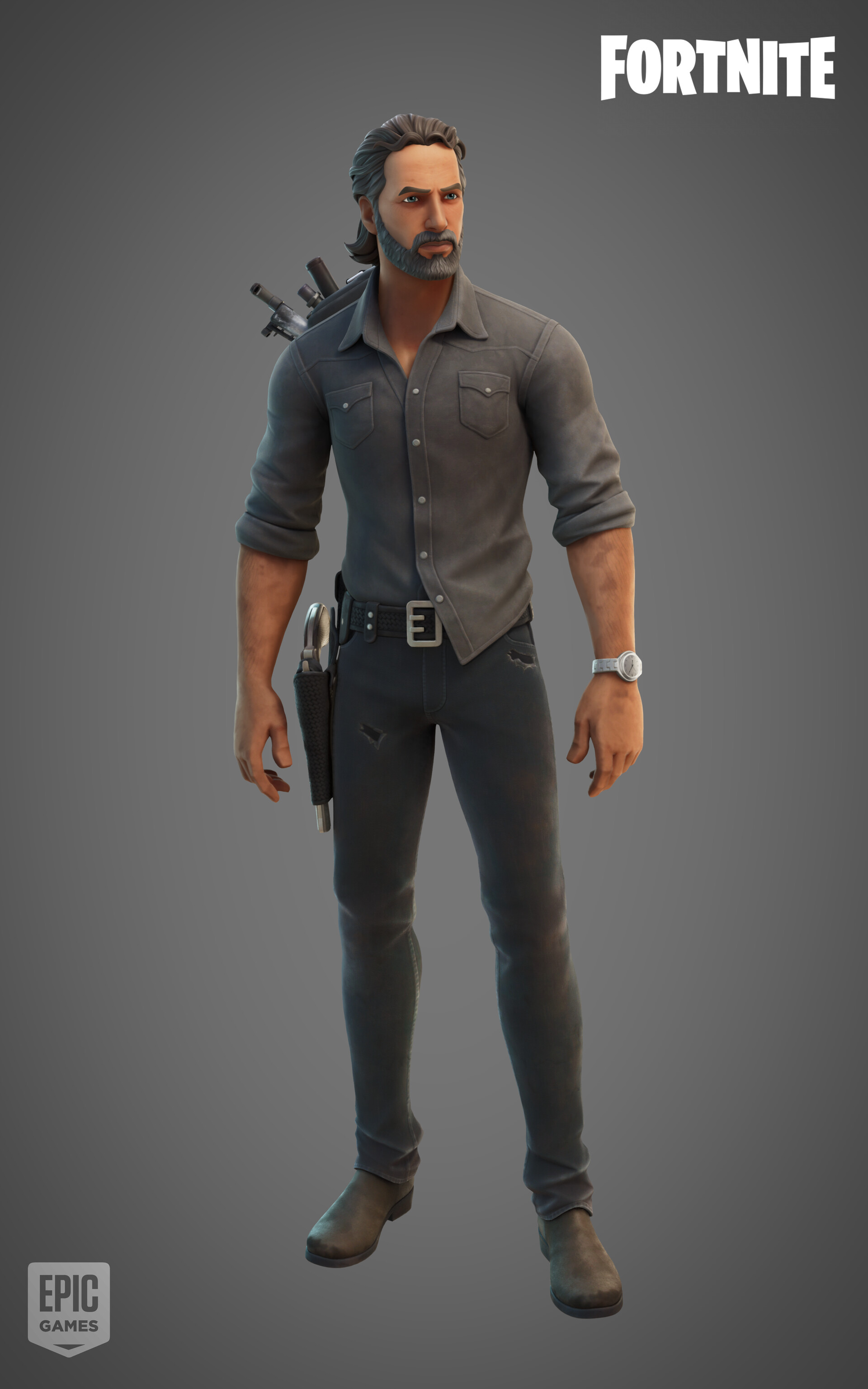 Rick Grimes Fortnite Wallpapers