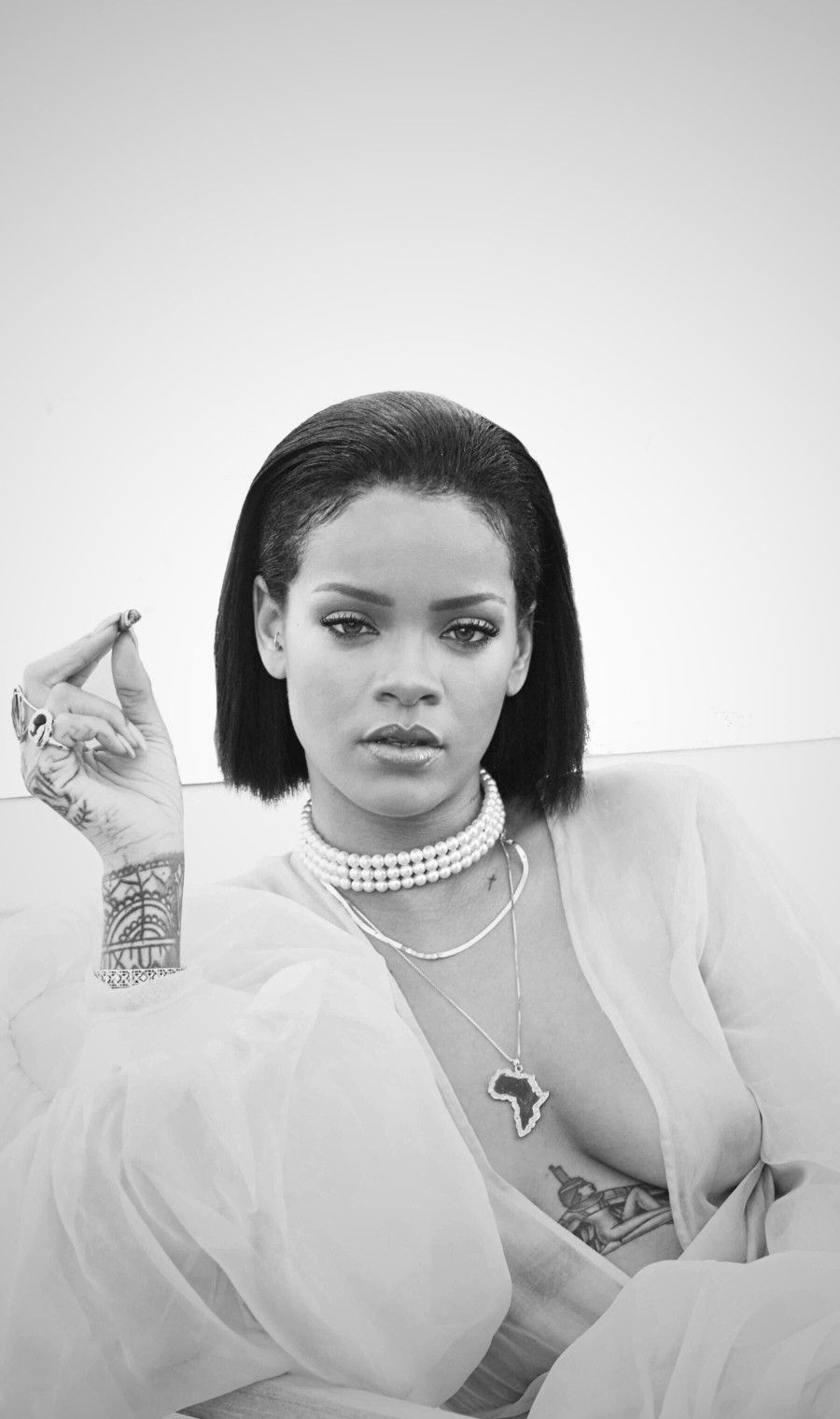 Rihanna White Background