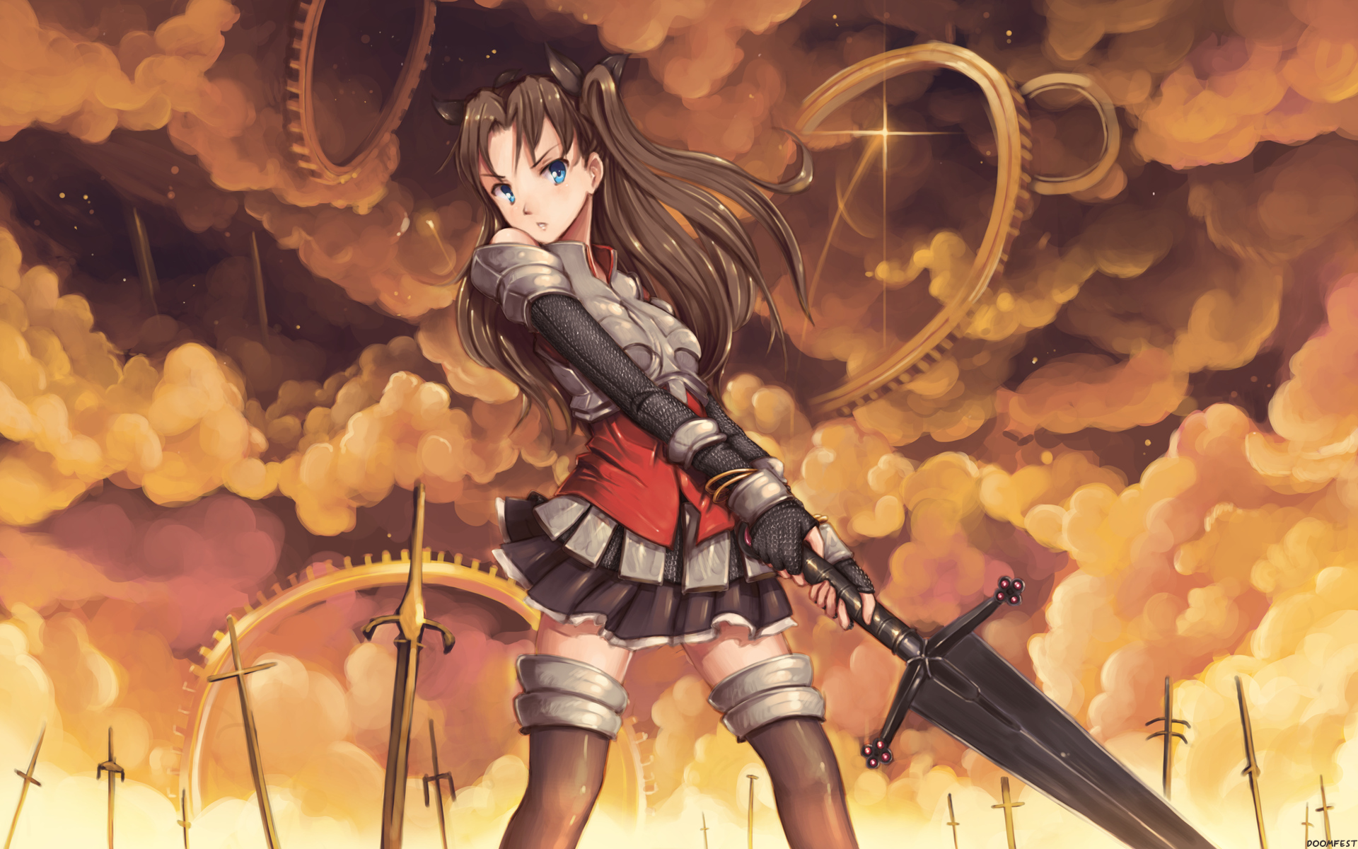 Rin Tohsaka Fate Stay Night Unlimited Blade Works Wallpapers